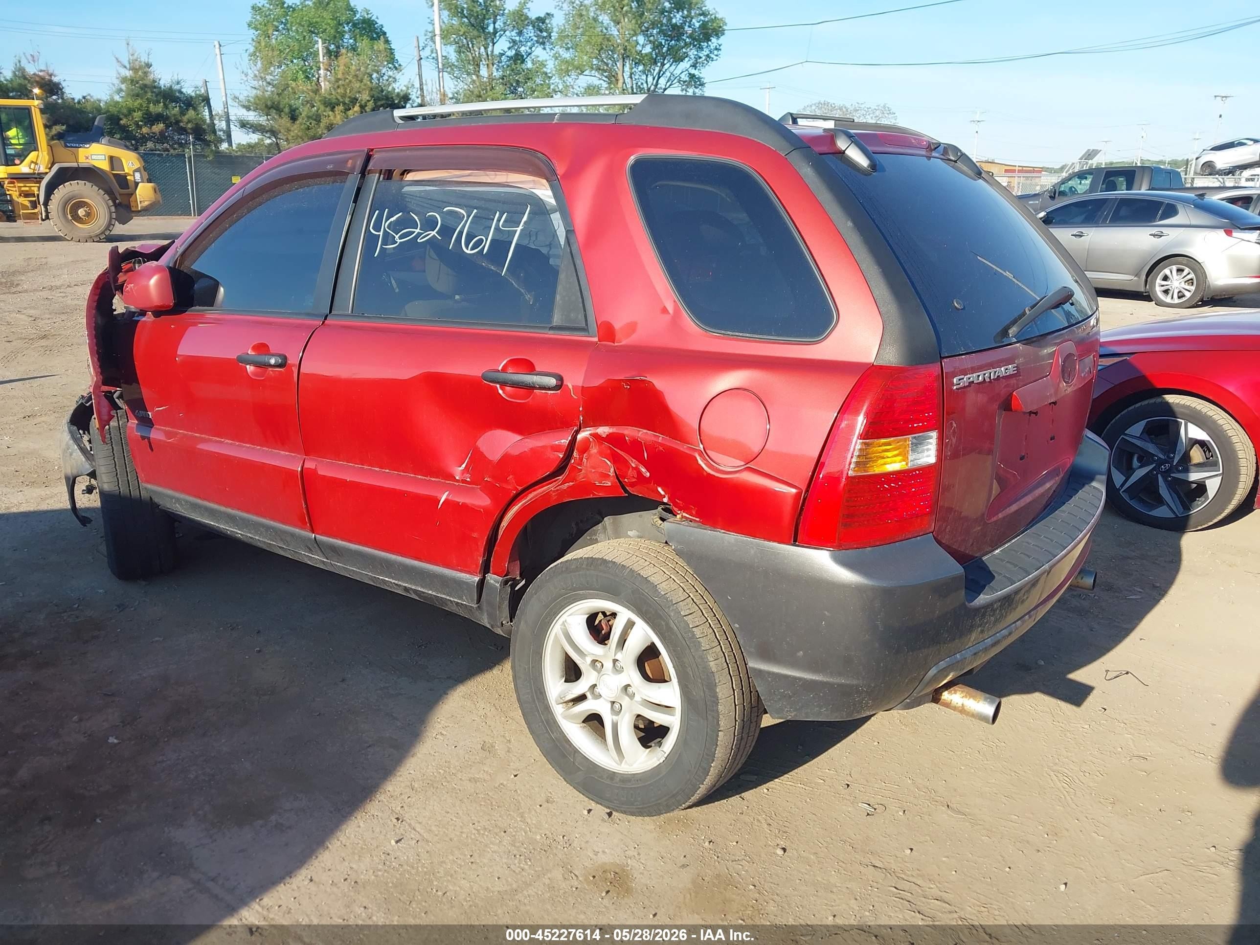 2005 Kia Sportage Ex V6/lx V6 Red vin: KNDJE723657062250