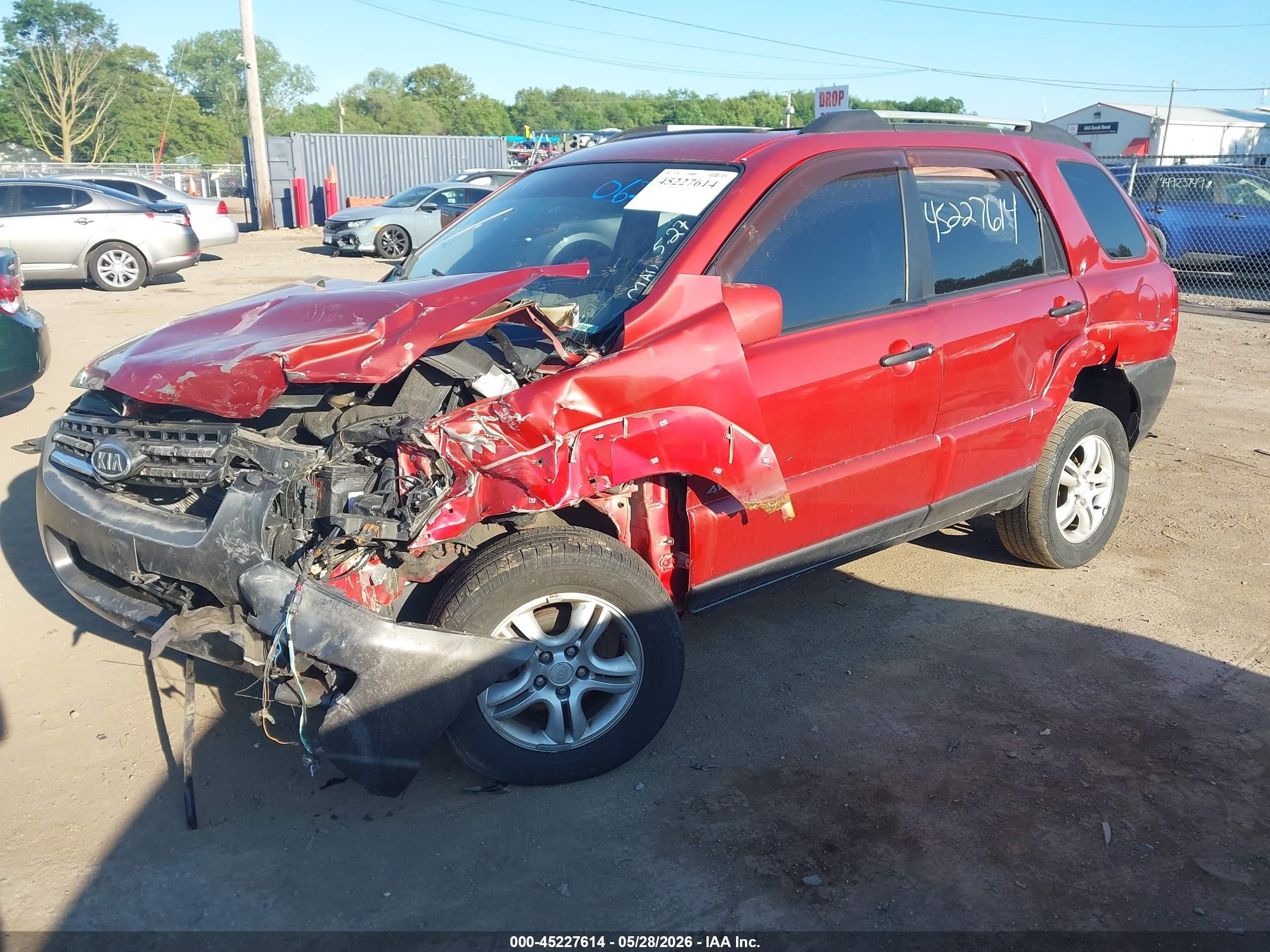 2005 Kia Sportage Ex V6/lx V6 Red vin: KNDJE723657062250