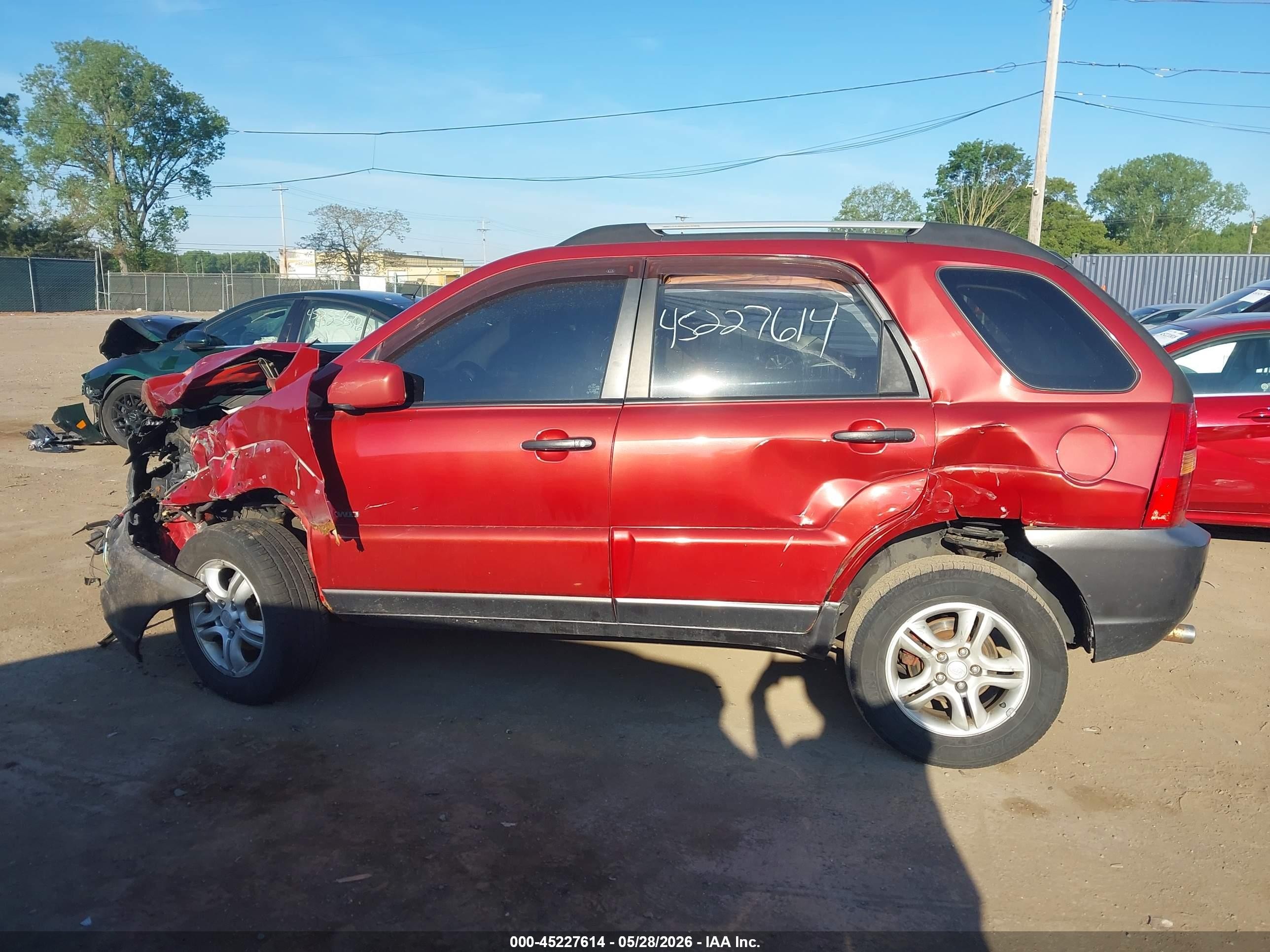 2005 Kia Sportage Ex V6/lx V6 Red vin: KNDJE723657062250