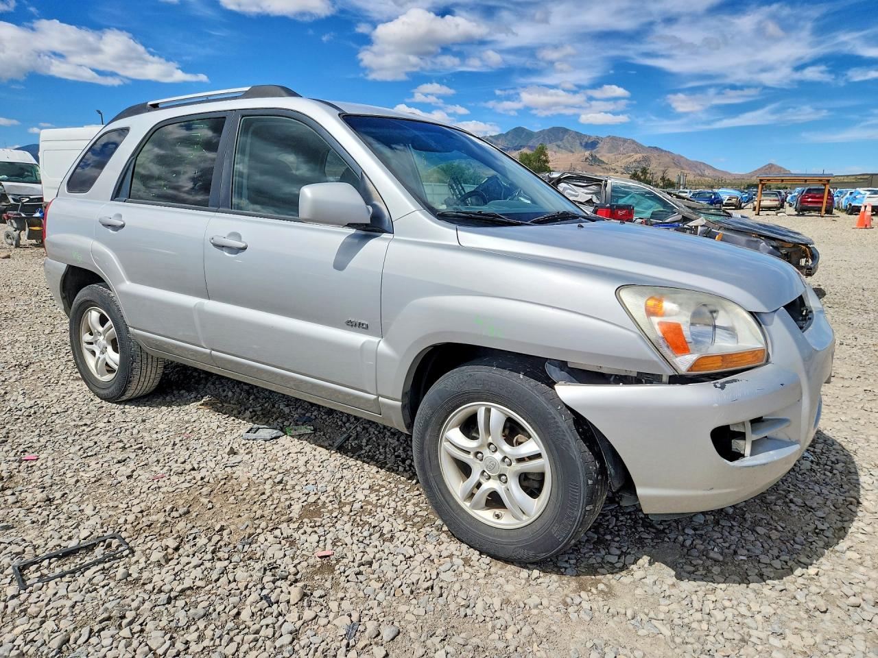 2007 Kia Sportage Lx Silver vin: KNDJE723677309303