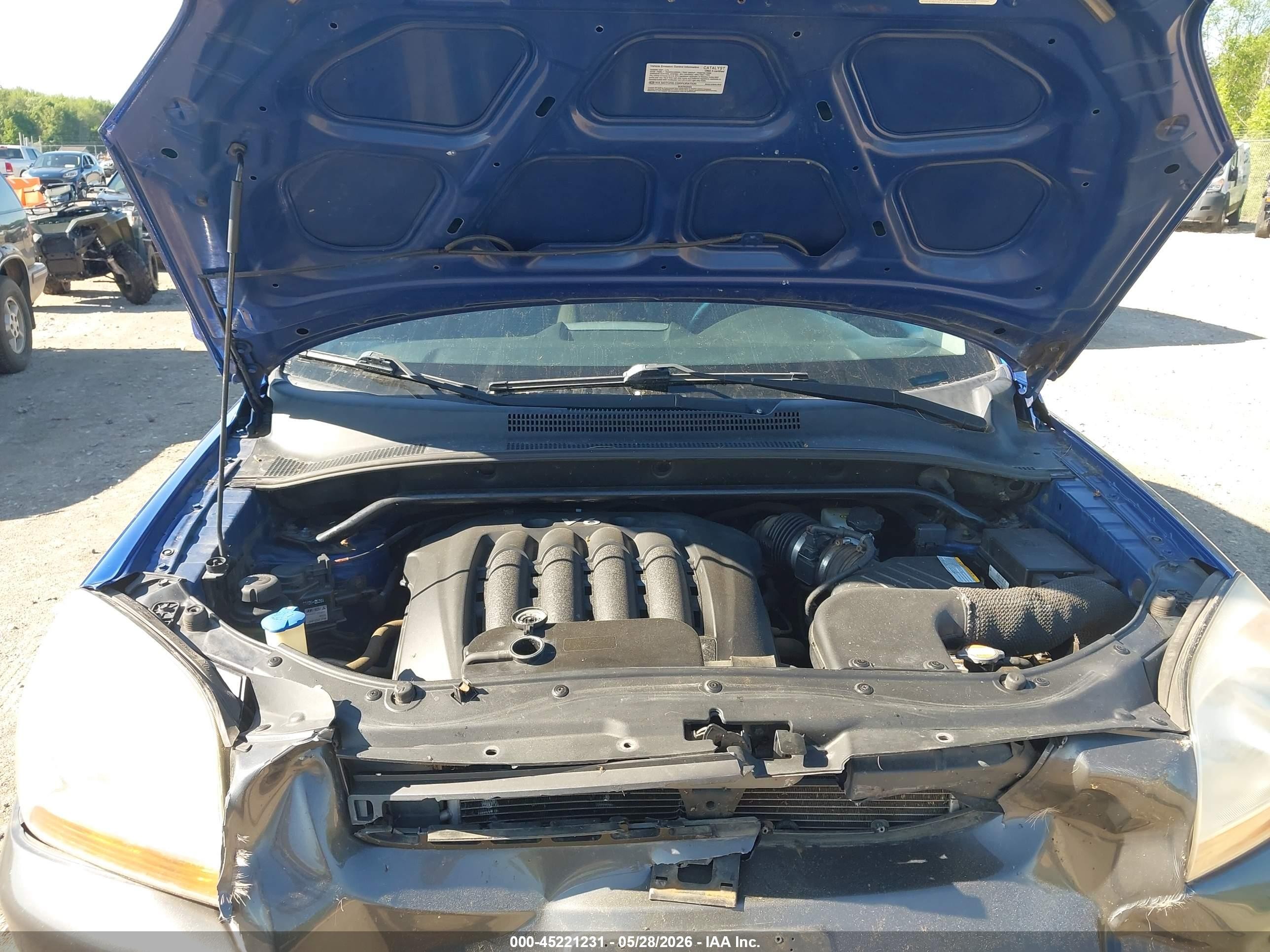 2007 Kia Sportage Ex V6 Blue vin: KNDJE723677371820