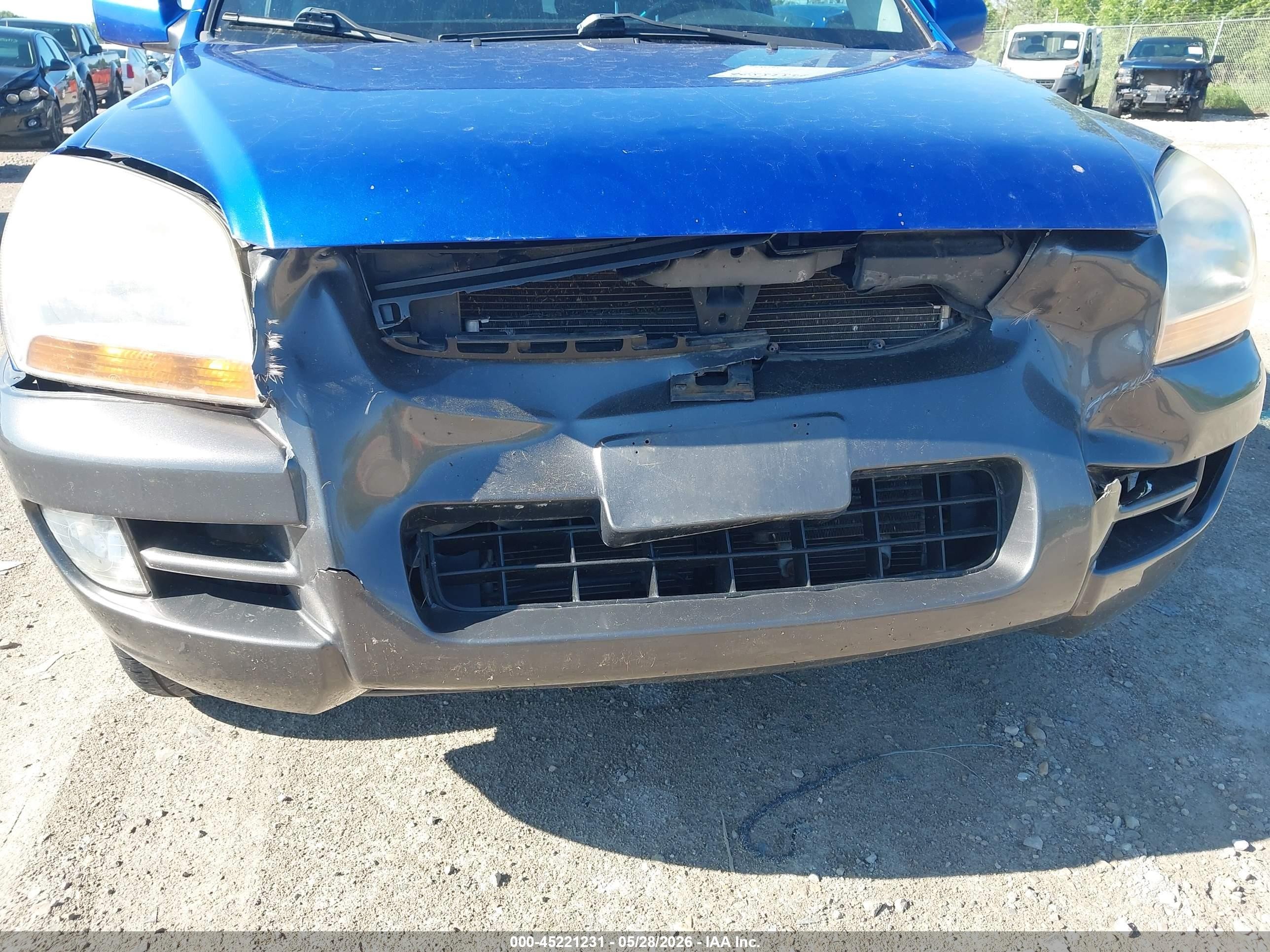 2007 Kia Sportage Ex V6 Blue vin: KNDJE723677371820