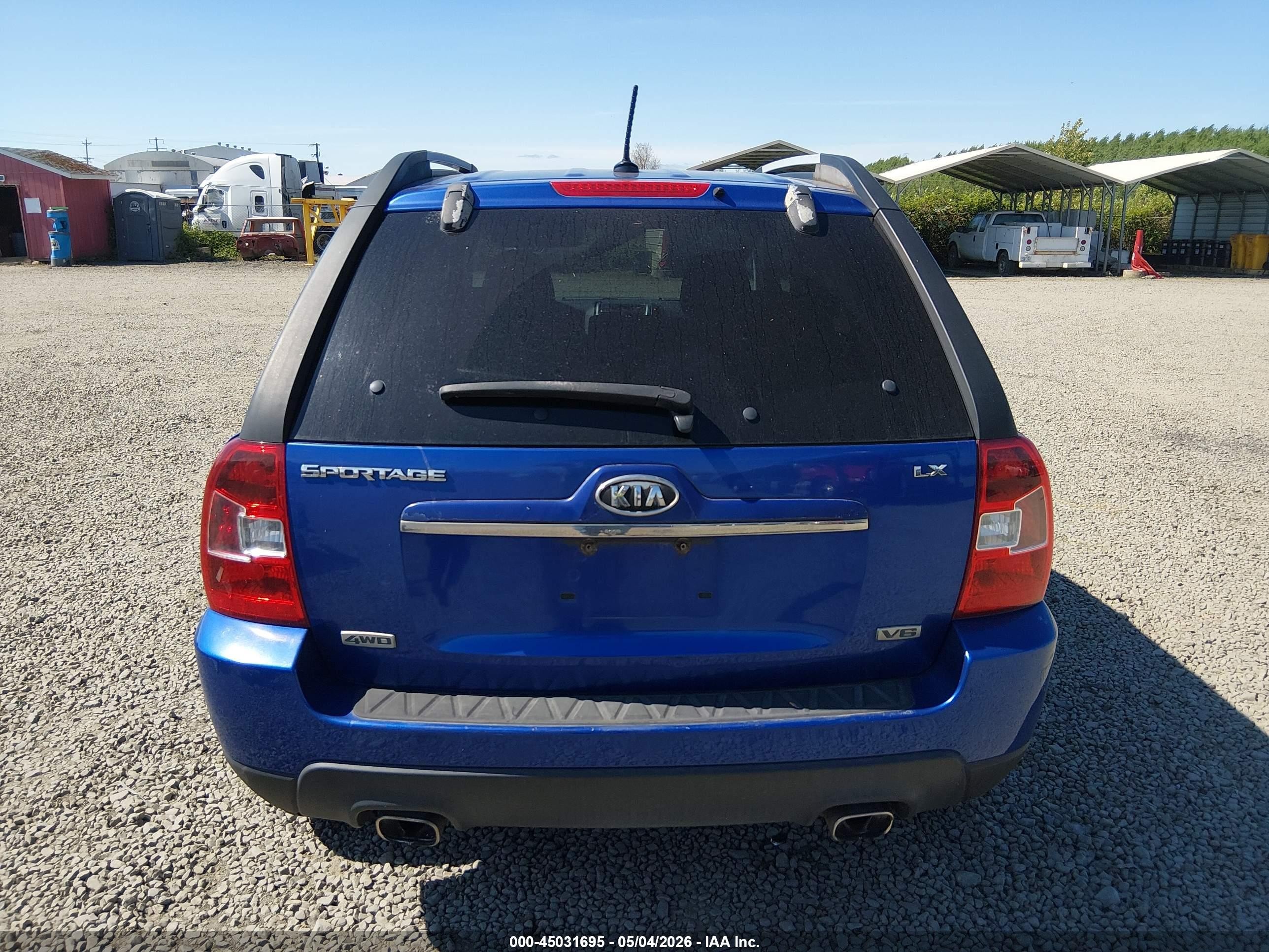 2009 Kia Sportage Lx V6 Blue vin: KNDJE723697591719