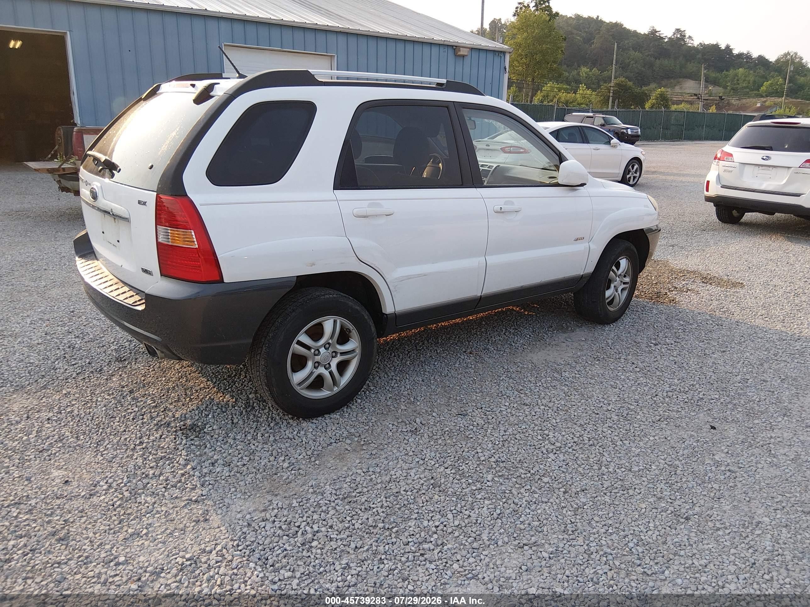 2007 Kia Sportage Ex V6 Белый vin: KNDJE723777450218