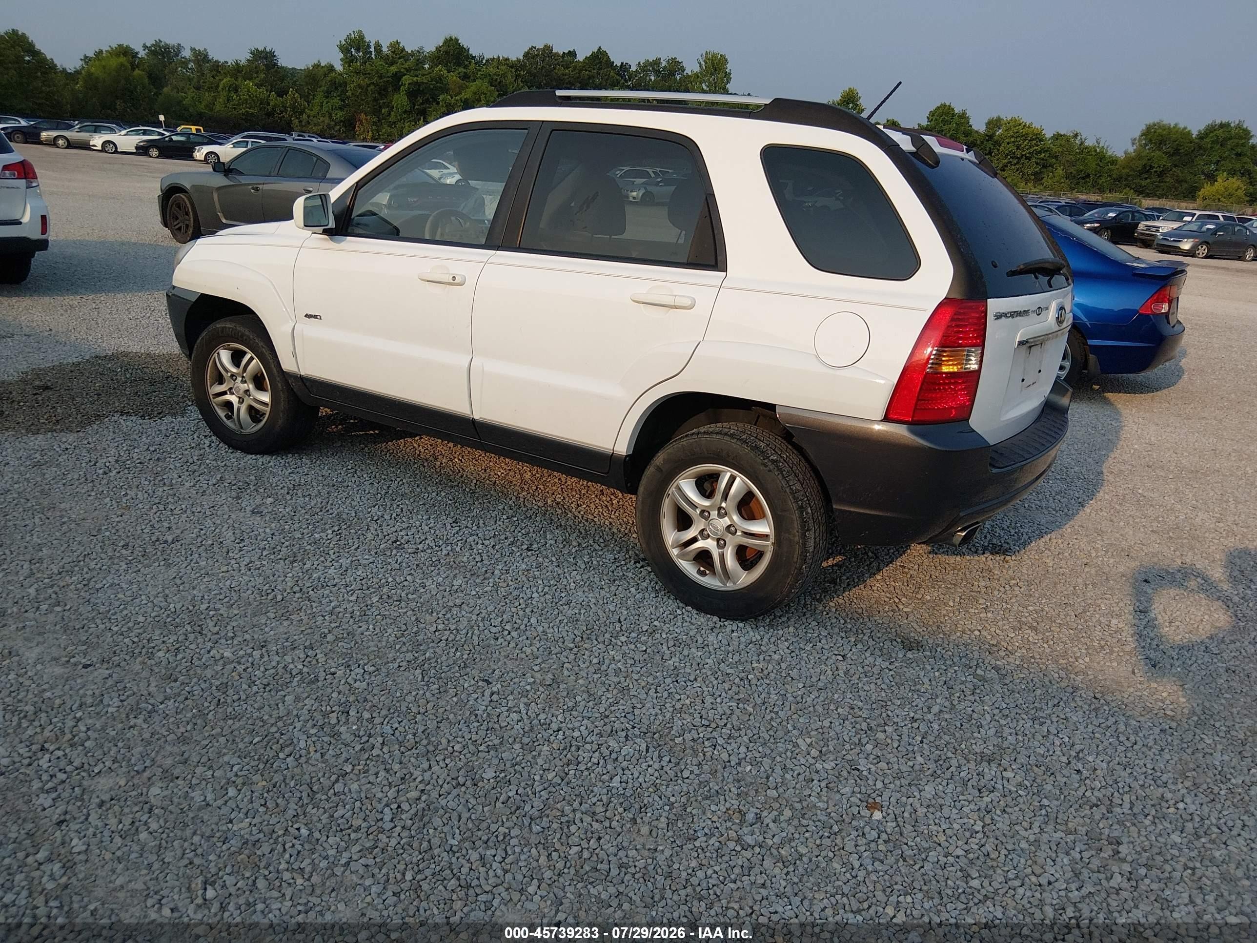 2007 Kia Sportage Ex V6 Белый vin: KNDJE723777450218