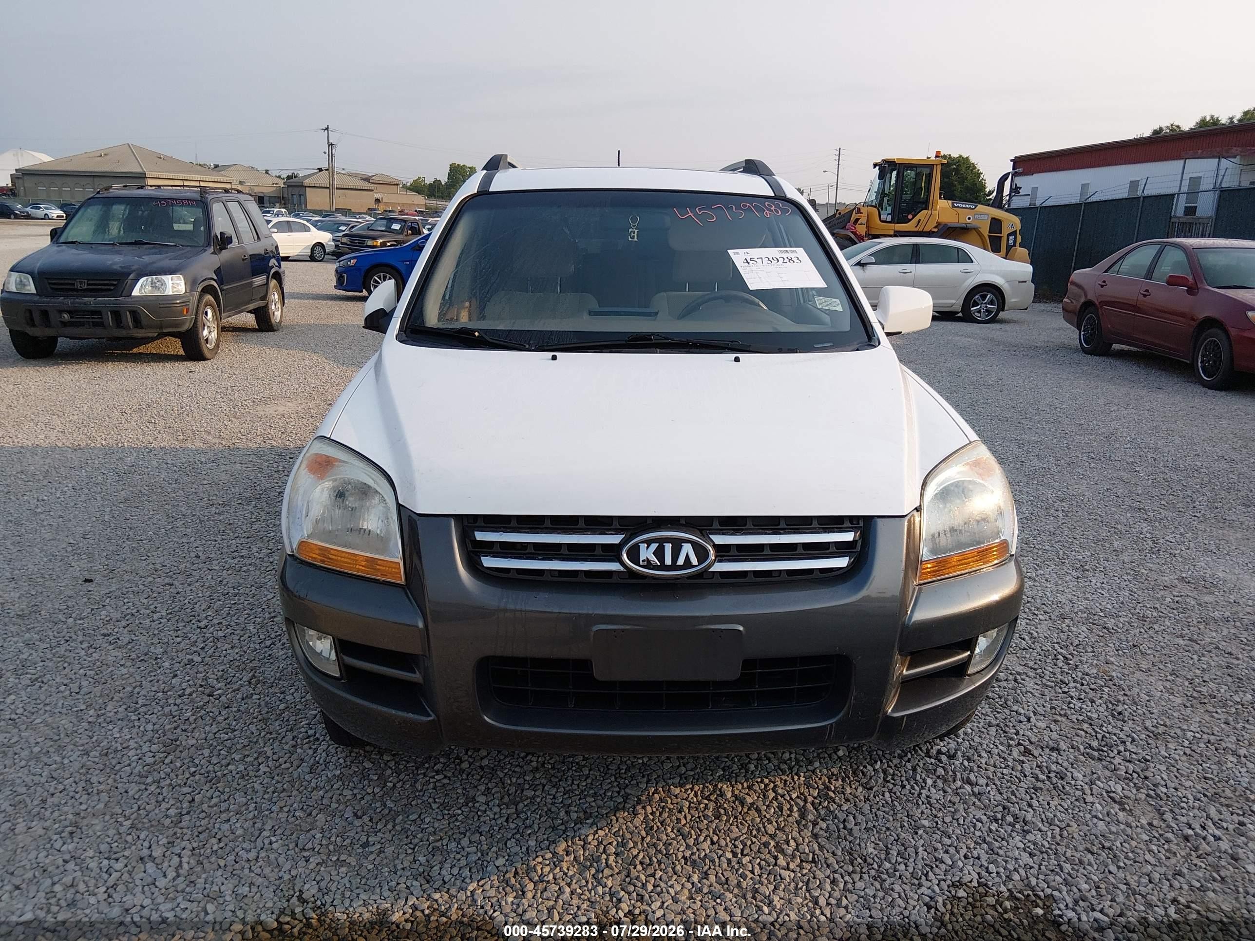 2007 Kia Sportage Ex V6 Белый vin: KNDJE723777450218
