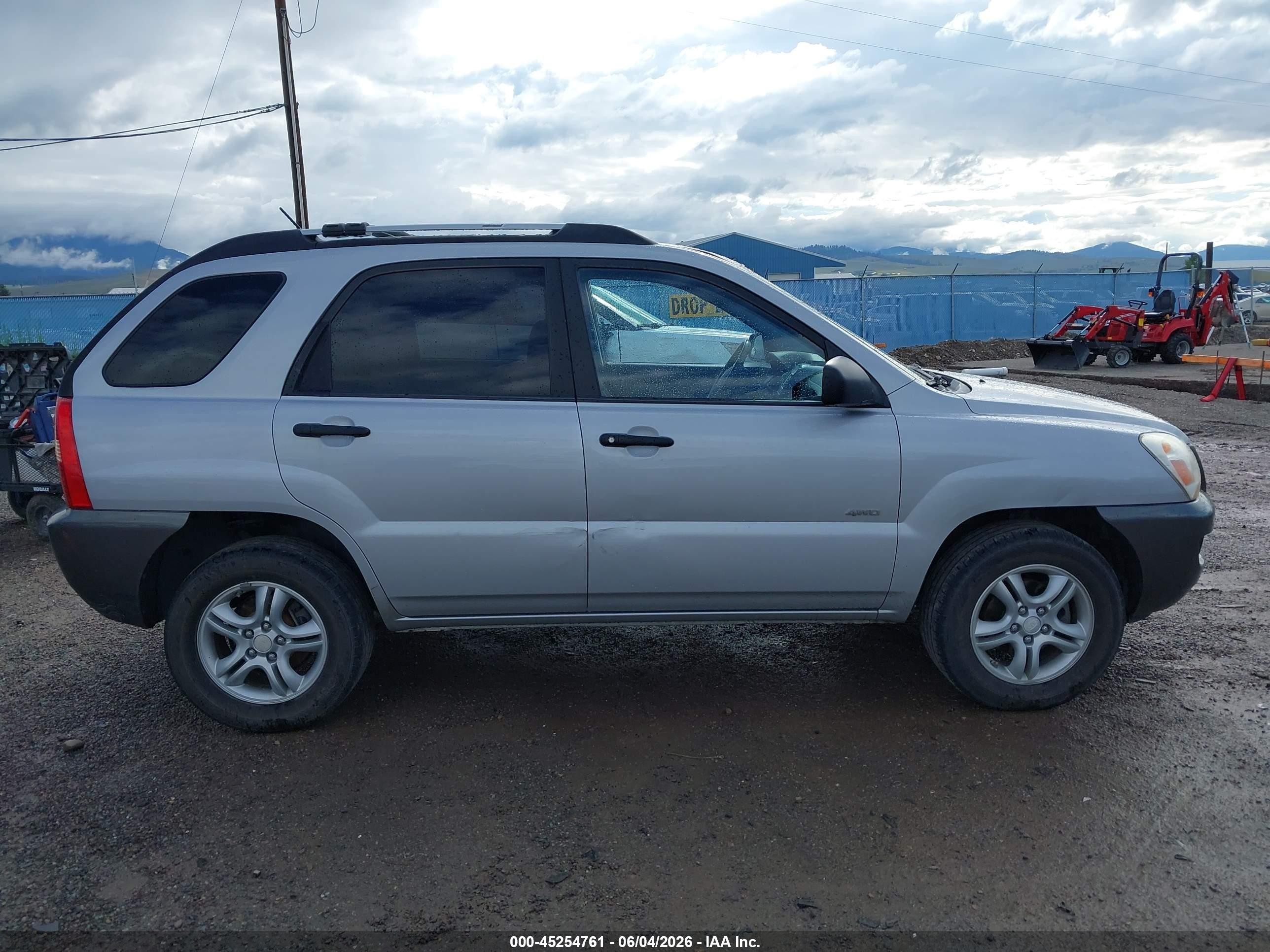 2008 Kia Sportage Lx V6 Silver vin: KNDJE723787483978