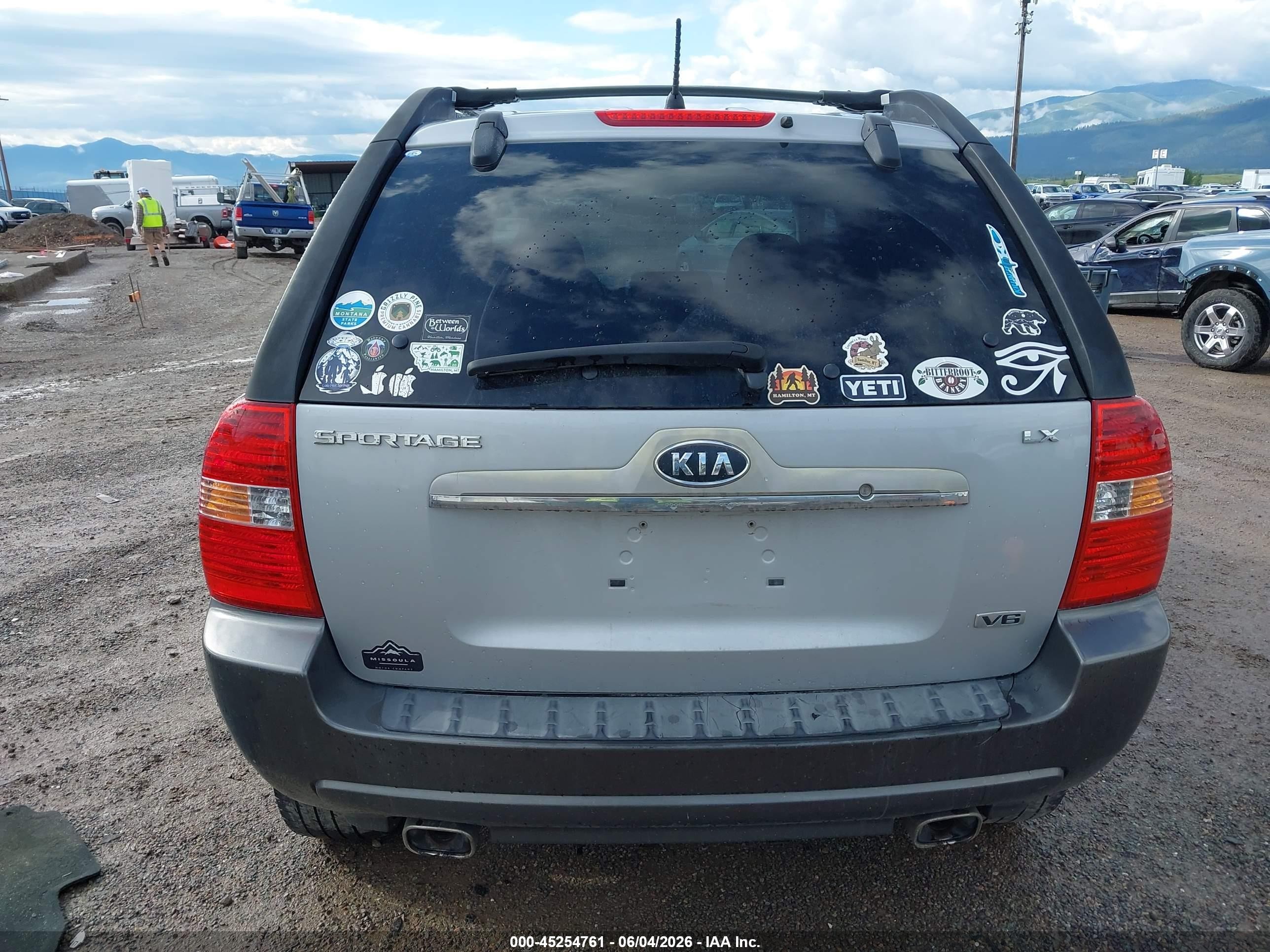 2008 Kia Sportage Lx V6 Silver vin: KNDJE723787483978