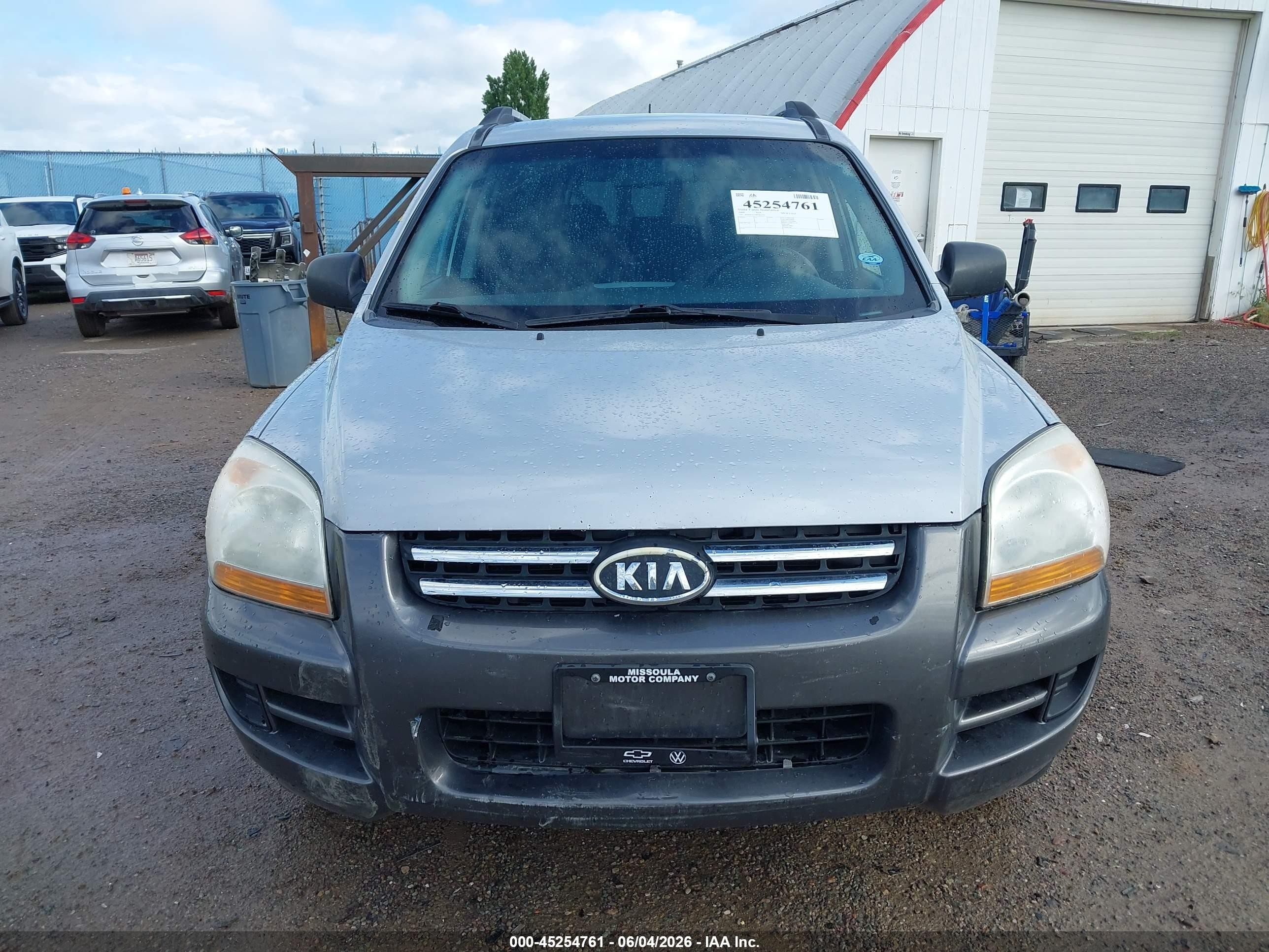2008 Kia Sportage Lx V6 Silver vin: KNDJE723787483978