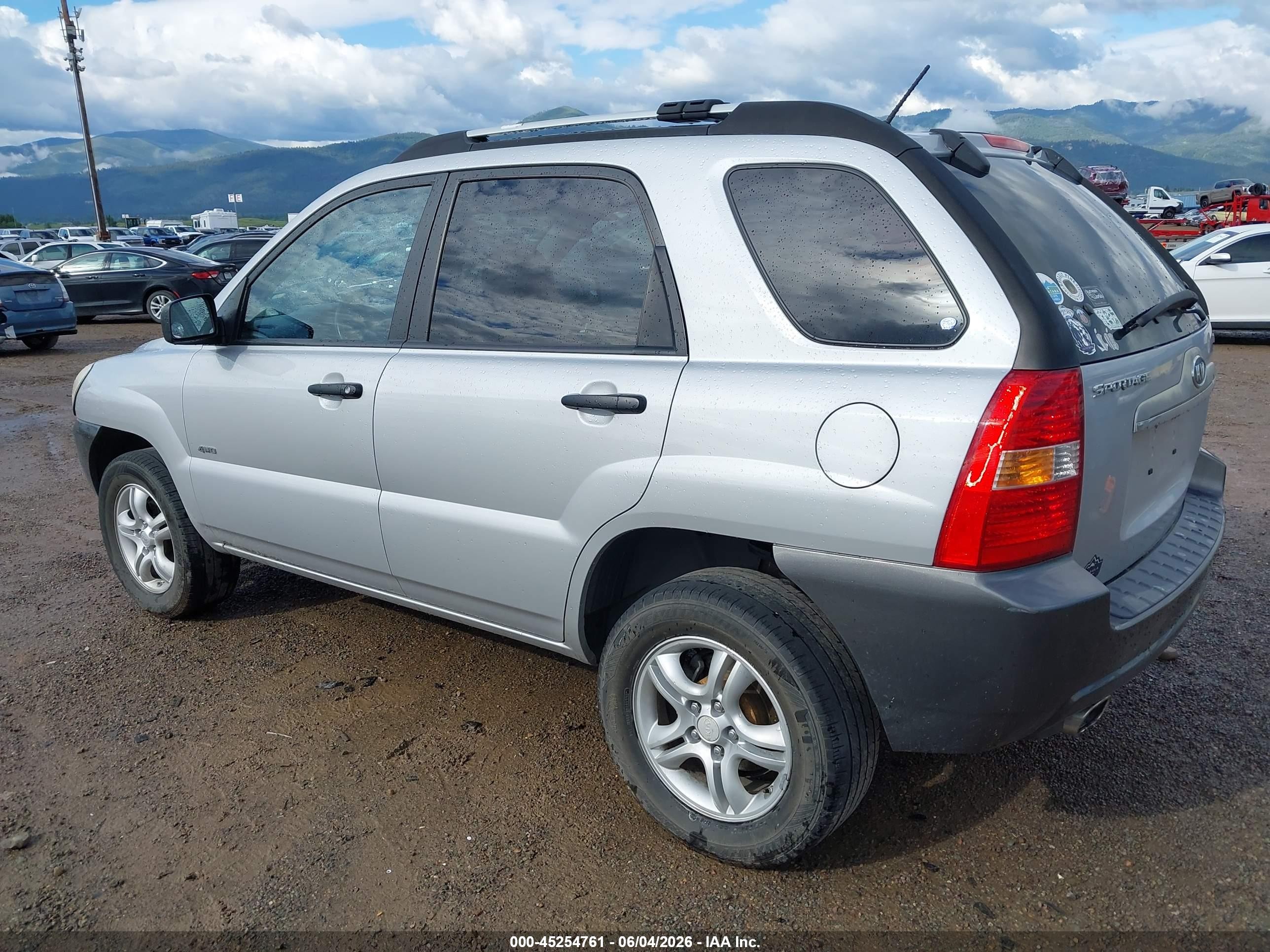 2008 Kia Sportage Lx V6 Silver vin: KNDJE723787483978