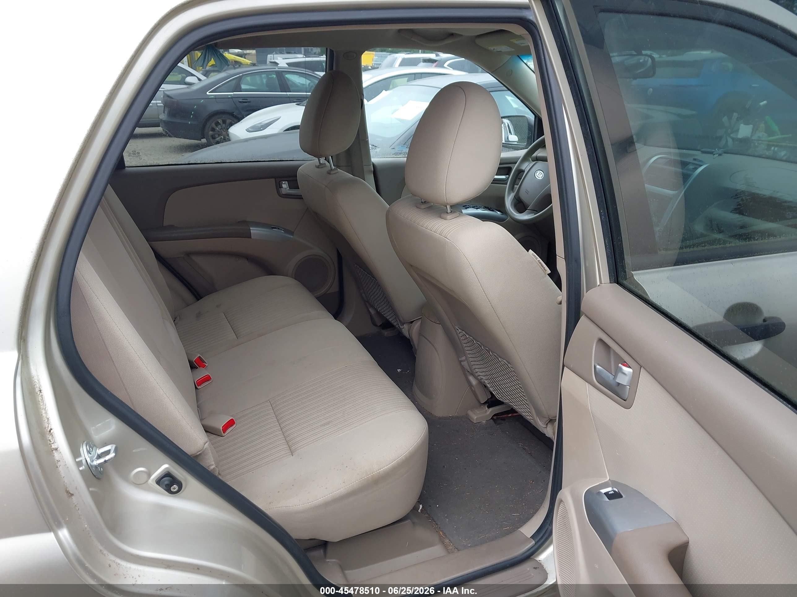 2009 Kia Sportage Lx V6 Gold vin: KNDJE723797583046