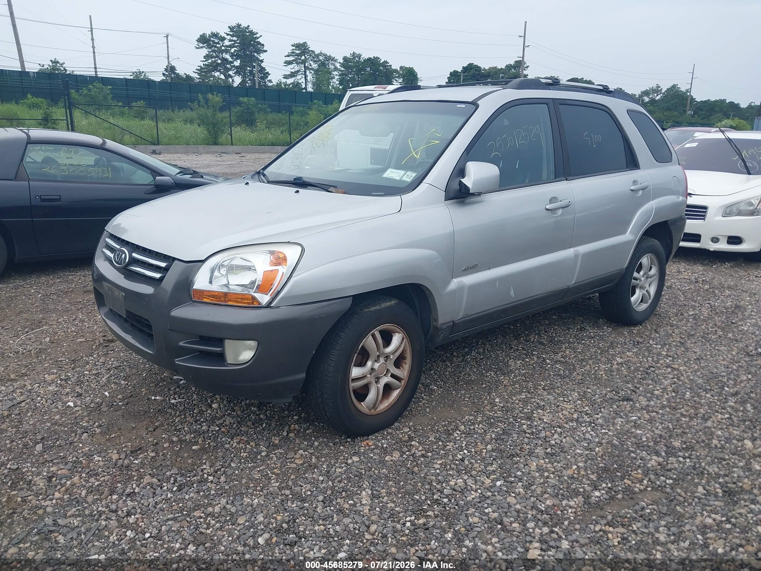 2005 Kia Sportage Ex V6/lx V6 Gray vin: KNDJE723857098280