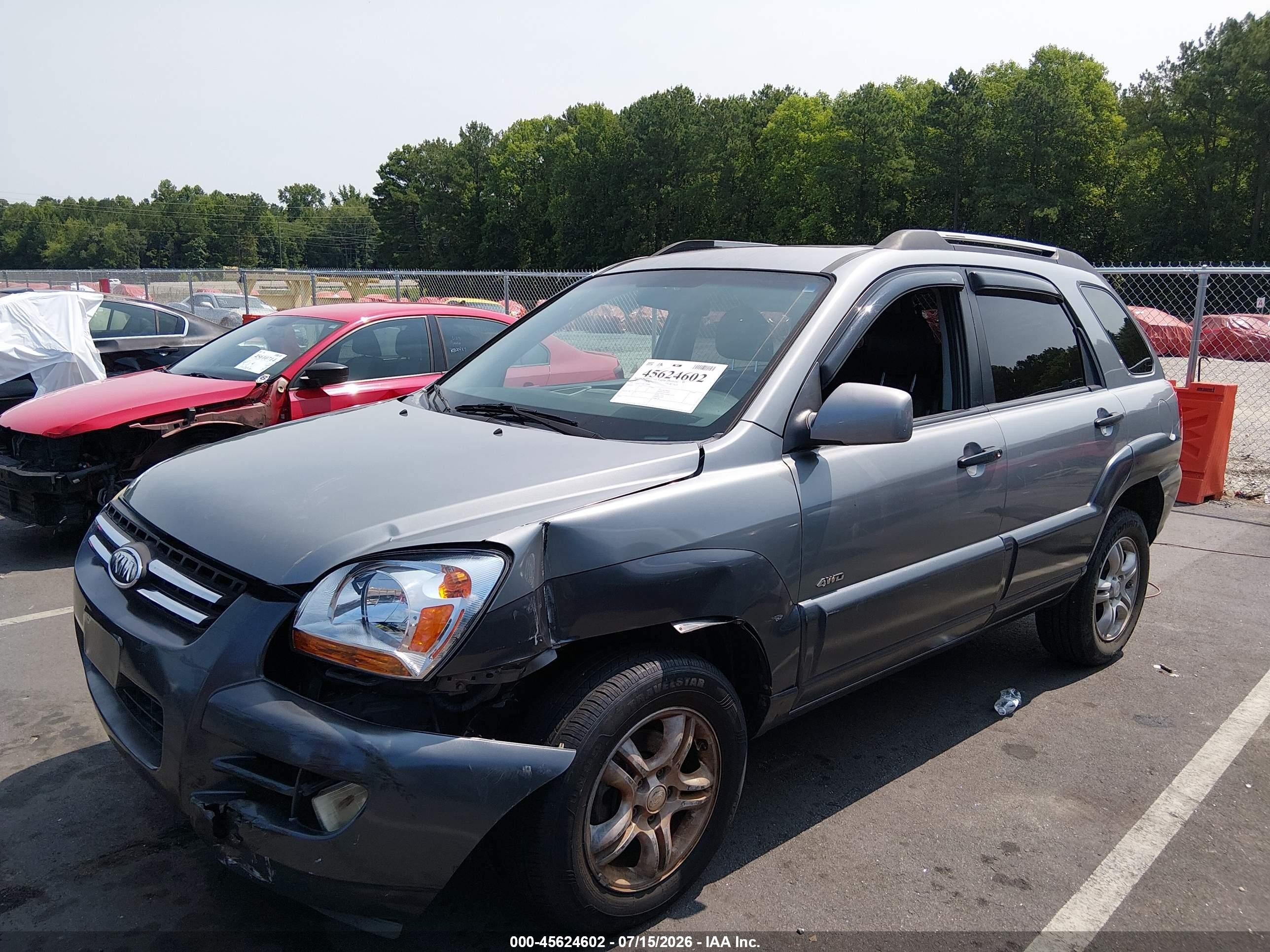 2006 Kia Sportage Ex V6/lx V6 Gray vin: KNDJE723867249488