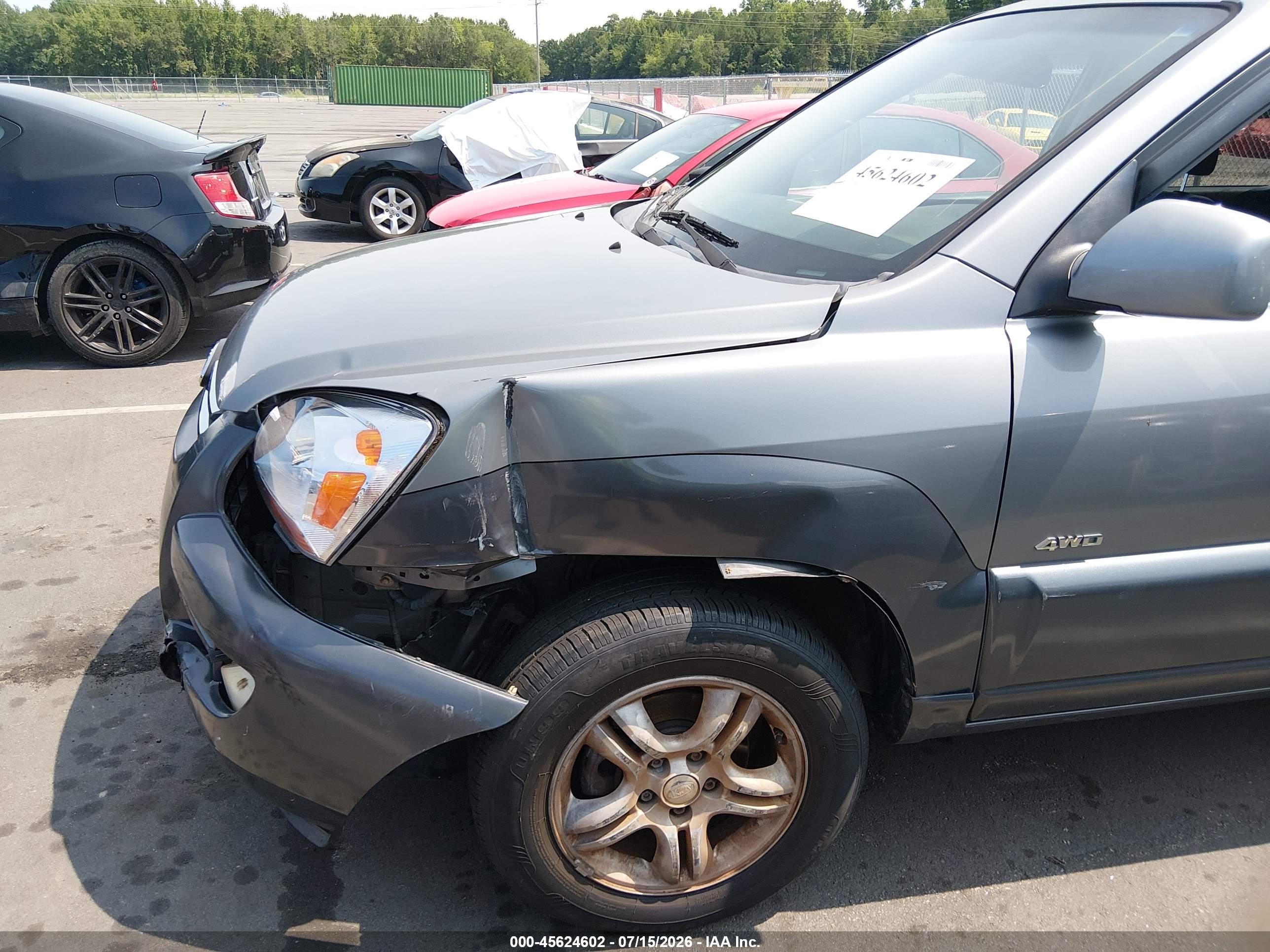 2006 Kia Sportage Ex V6/lx V6 Gray vin: KNDJE723867249488