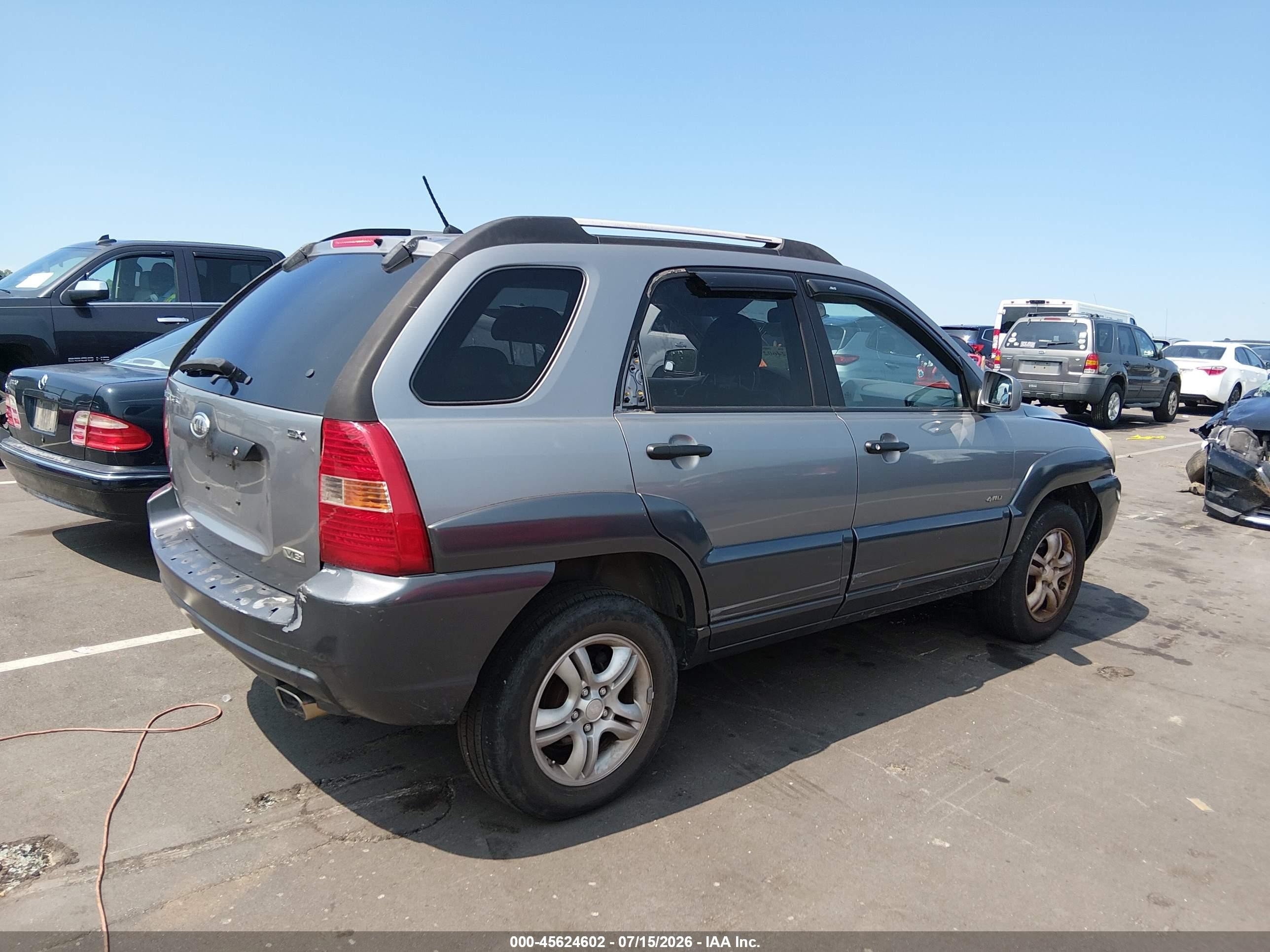 2006 Kia Sportage Ex V6/lx V6 Gray vin: KNDJE723867249488