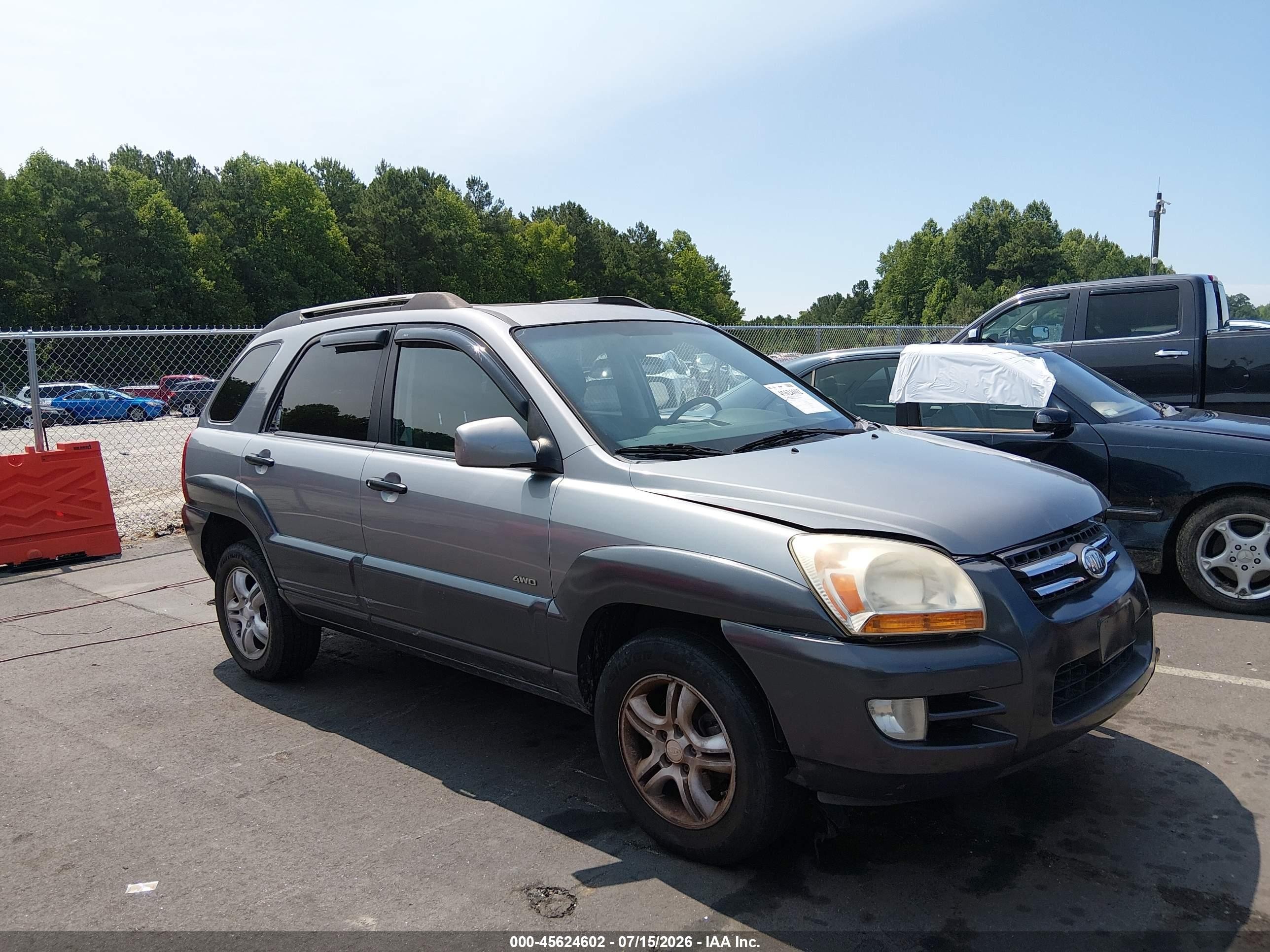 2006 Kia Sportage Ex V6/lx V6 Gray vin: KNDJE723867249488