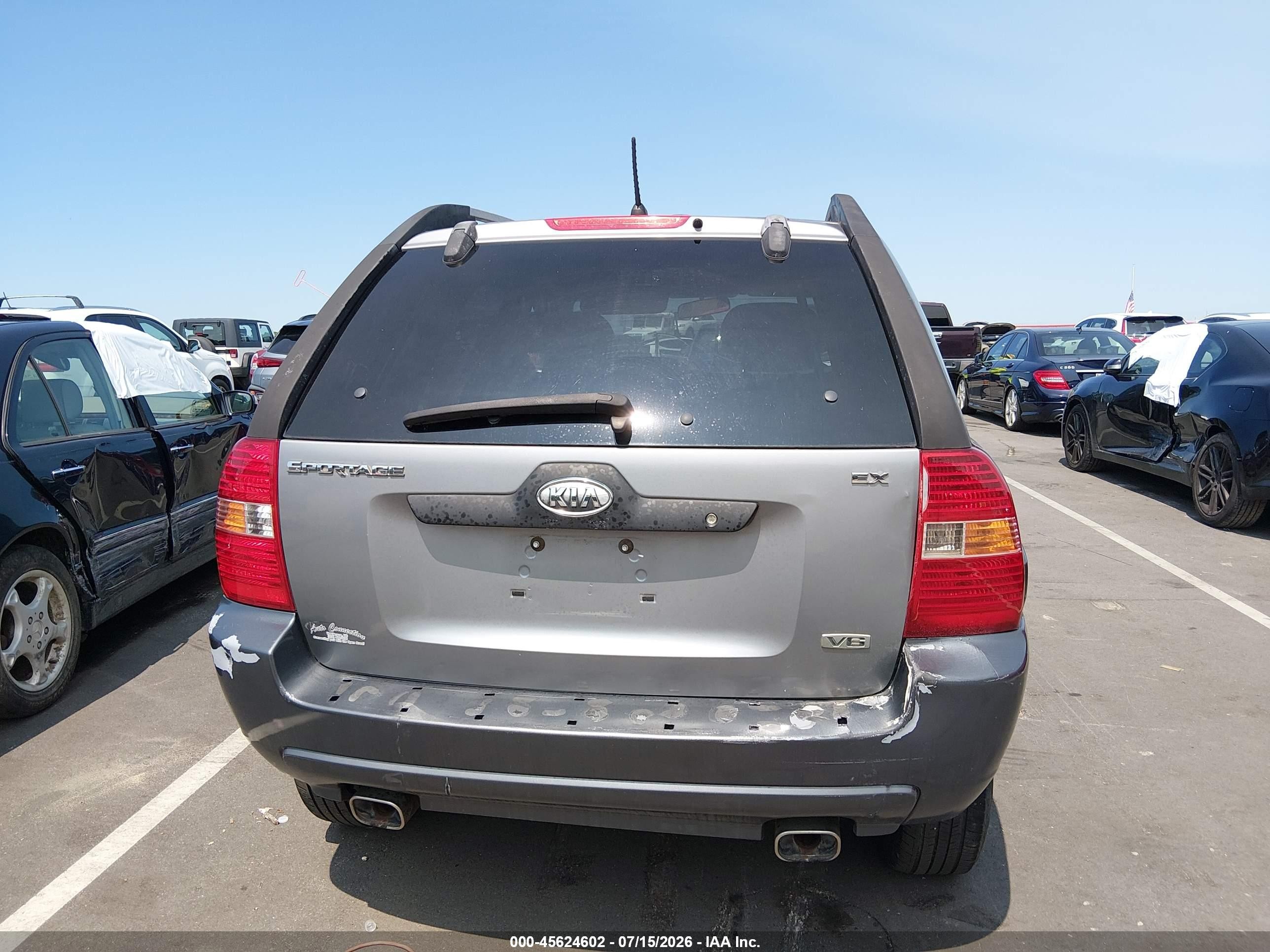2006 Kia Sportage Ex V6/lx V6 Gray vin: KNDJE723867249488