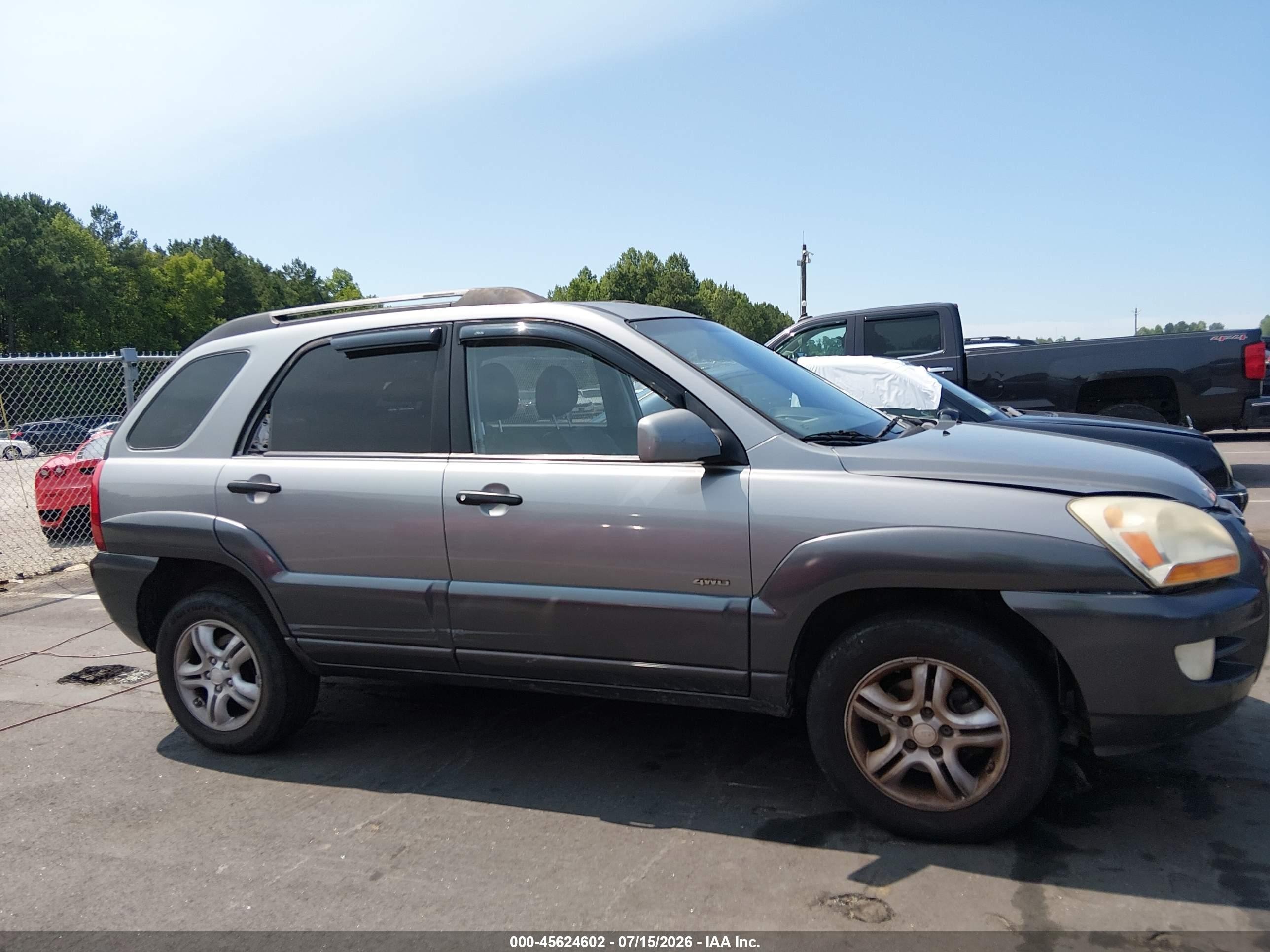 2006 Kia Sportage Ex V6/lx V6 Gray vin: KNDJE723867249488