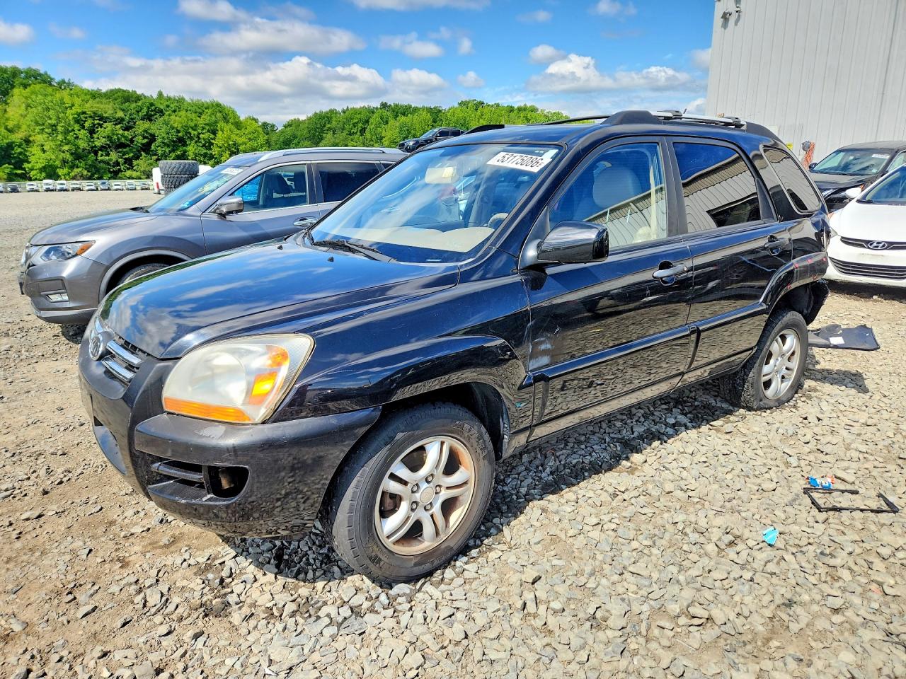 2008 Kia Sportage Lx Black vin: KNDJE723887487702