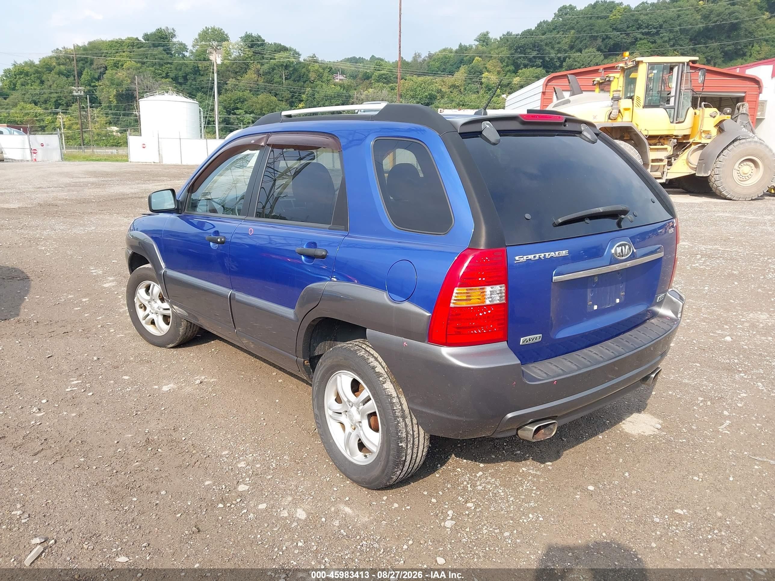 2008 Kia Sportage Lx V6 Blue vin: KNDJE723887495024