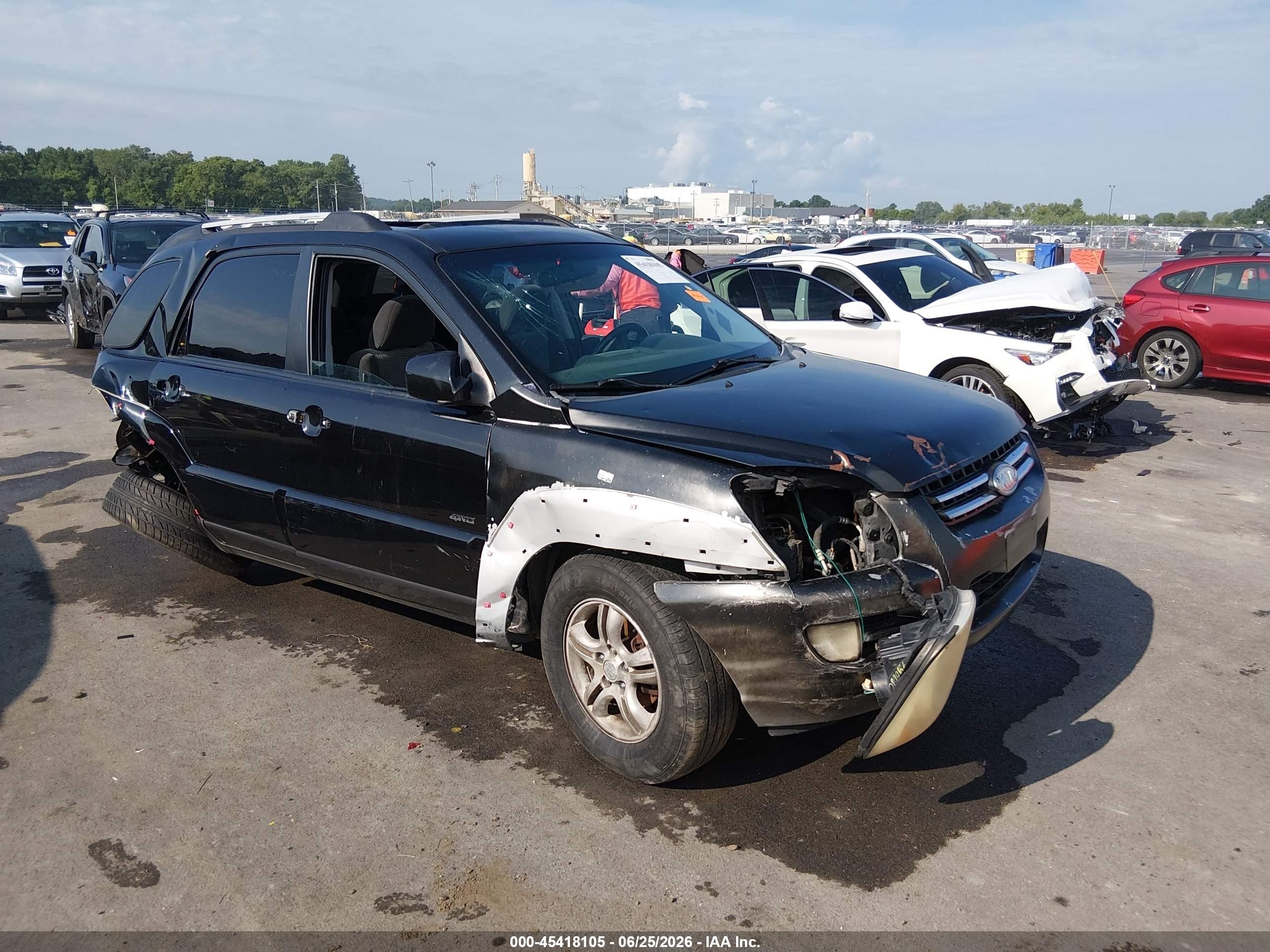 2006 Kia Sportage Ex V6/lx V6 Black vin: KNDJE723967228858