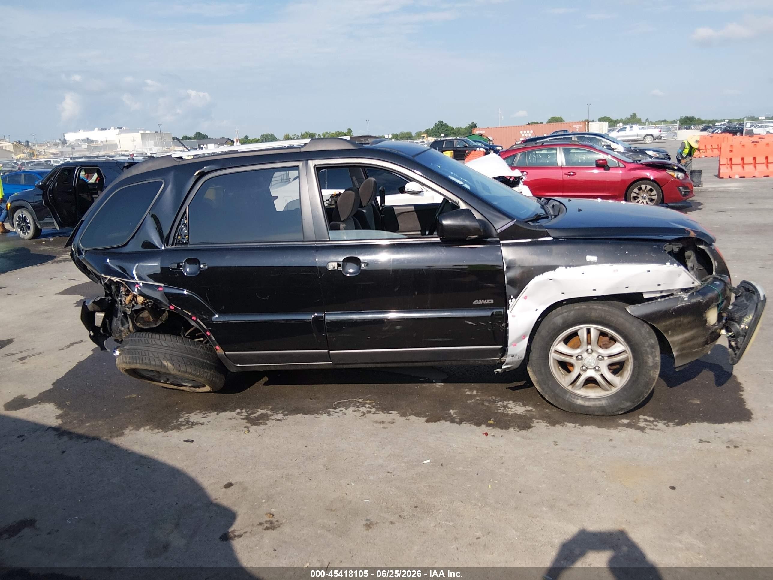 2006 Kia Sportage Ex V6/lx V6 Black vin: KNDJE723967228858