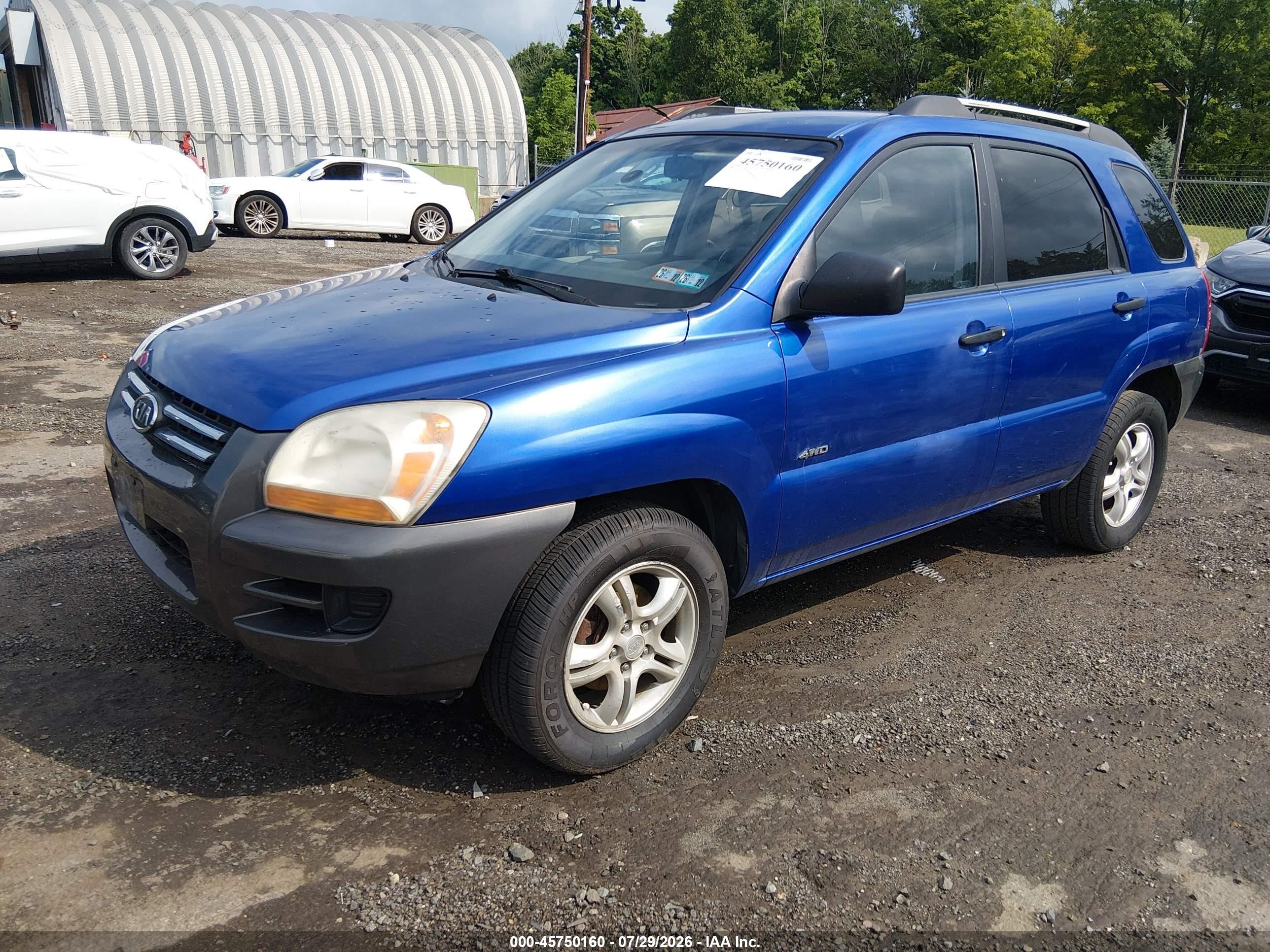 2007 Kia Sportage Lx V6 Синий vin: KNDJE723977333983