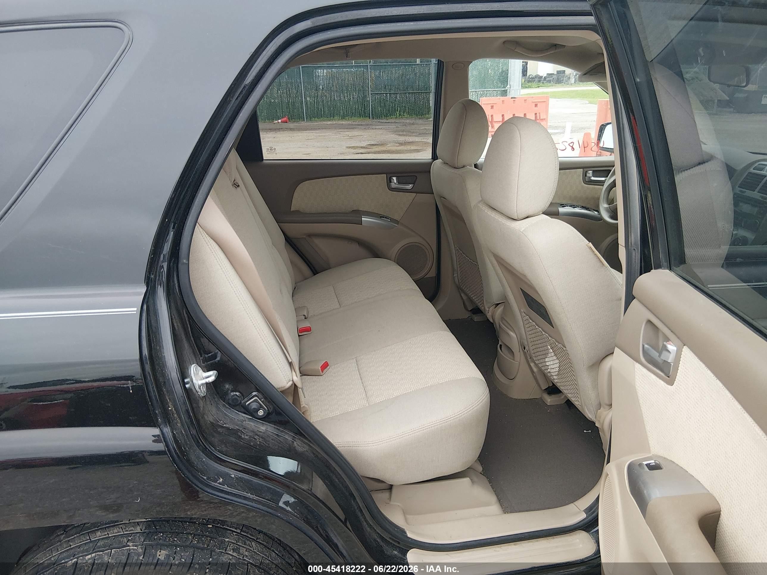 2008 Kia Sportage Lx V6 Black vin: KNDJE723987532503
