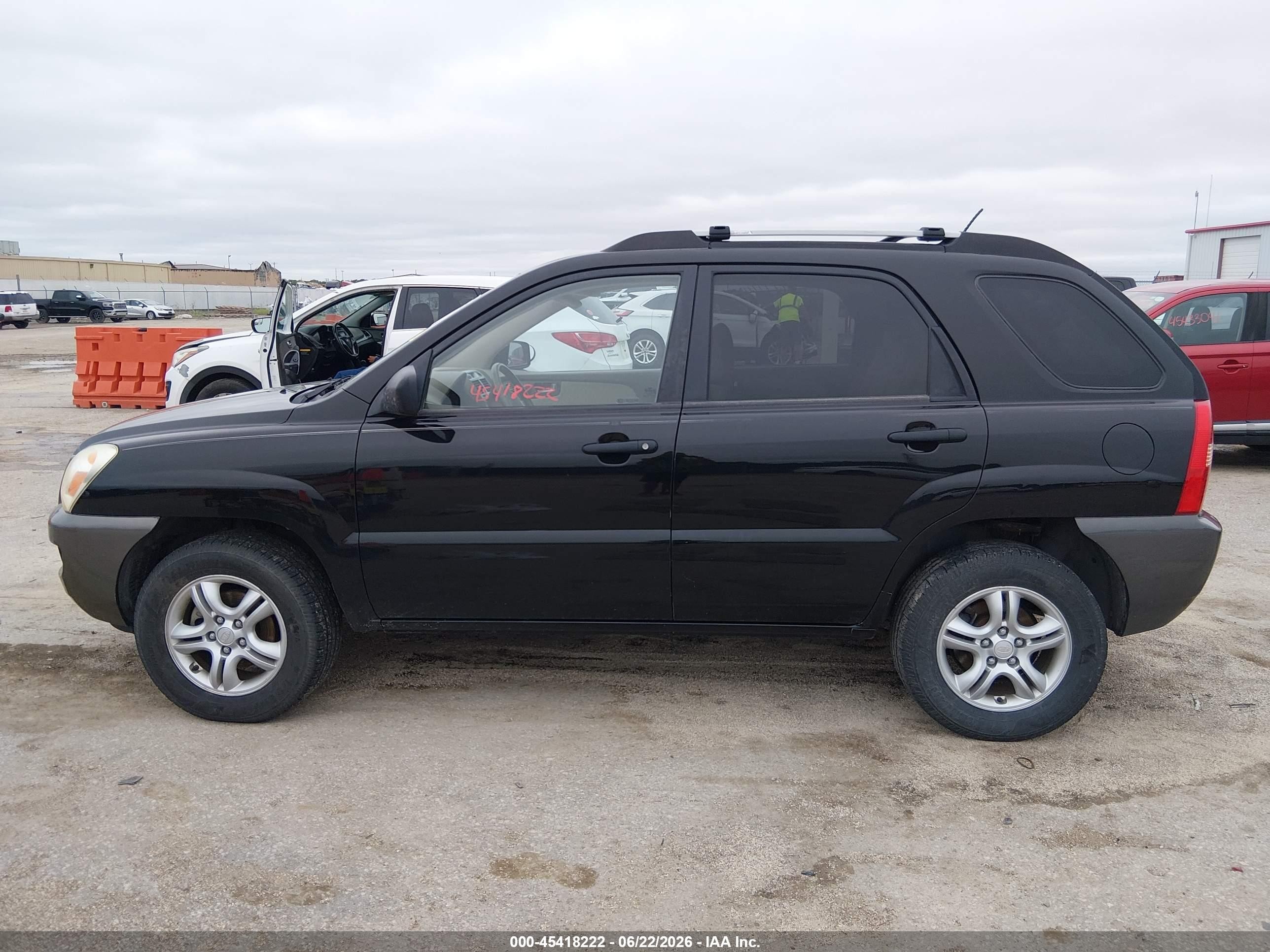 2008 Kia Sportage Lx V6 Black vin: KNDJE723987532503