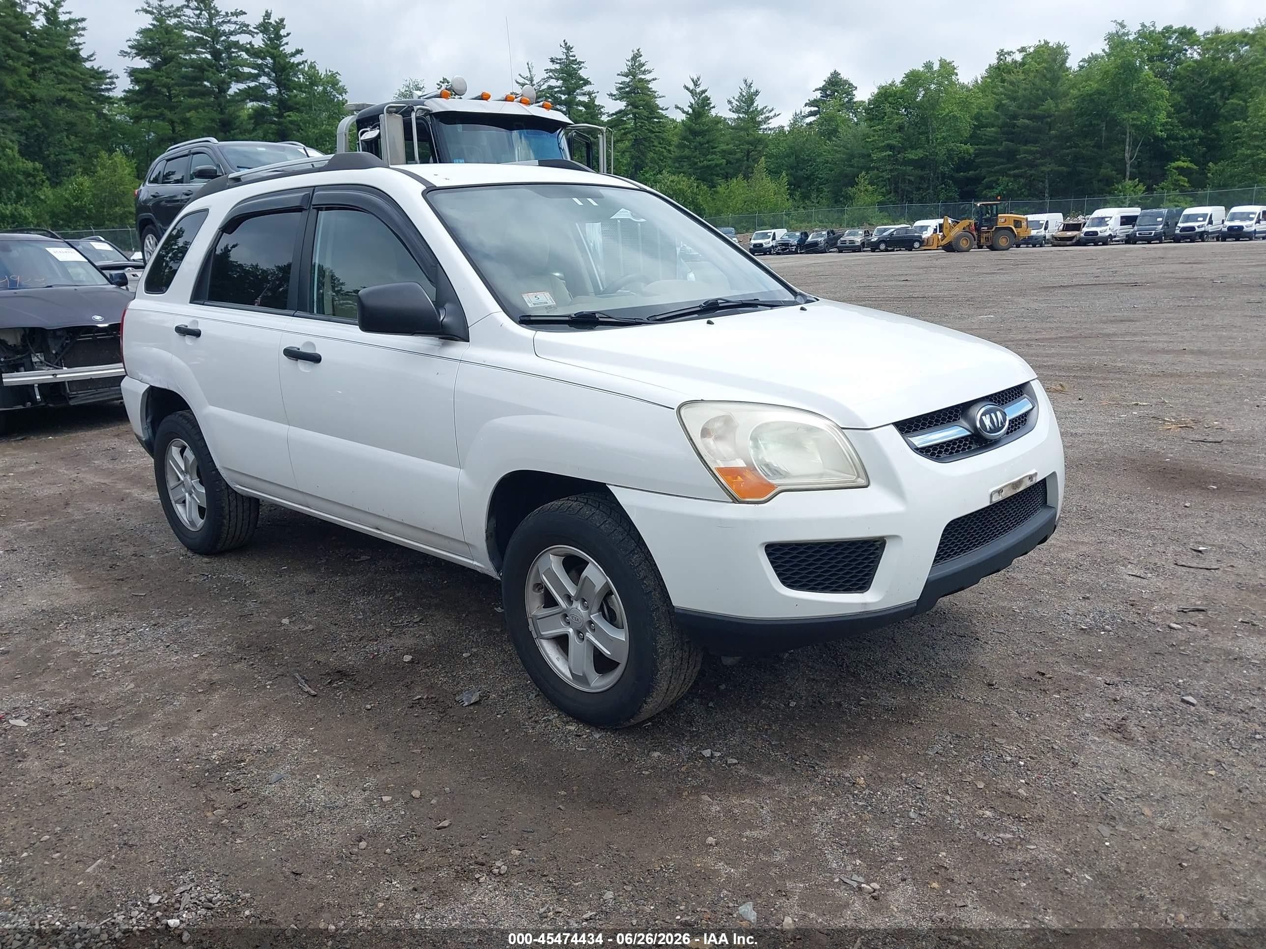2009 Kia Sportage Lx V6 White vin: KNDJE723997572470