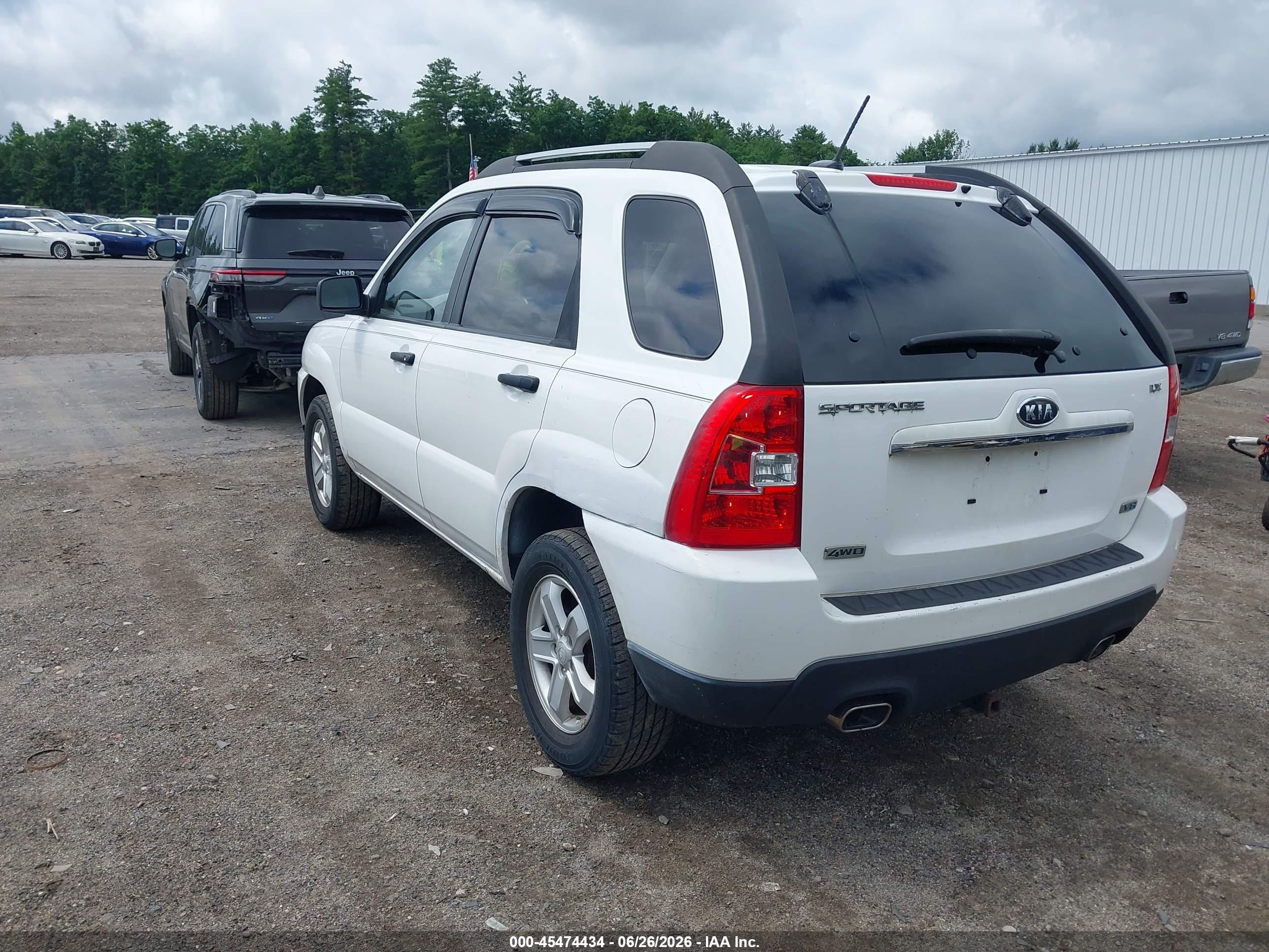 2009 Kia Sportage Lx V6 White vin: KNDJE723997572470