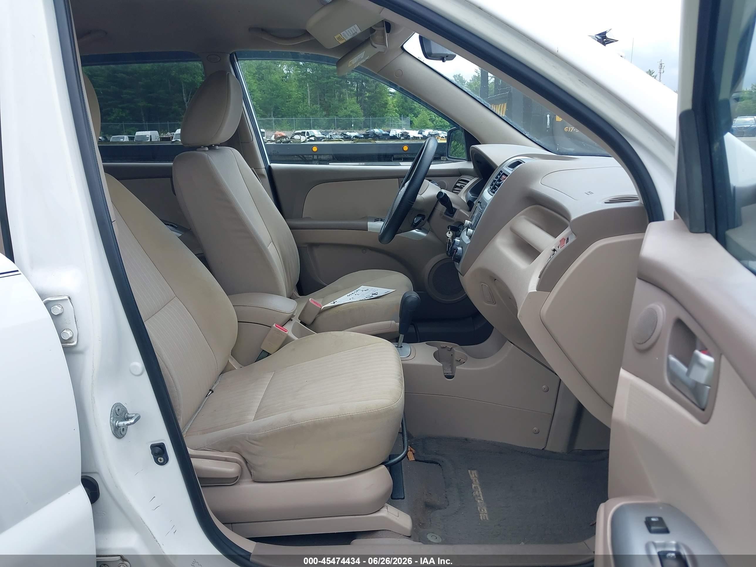 2009 Kia Sportage Lx V6 White vin: KNDJE723997572470