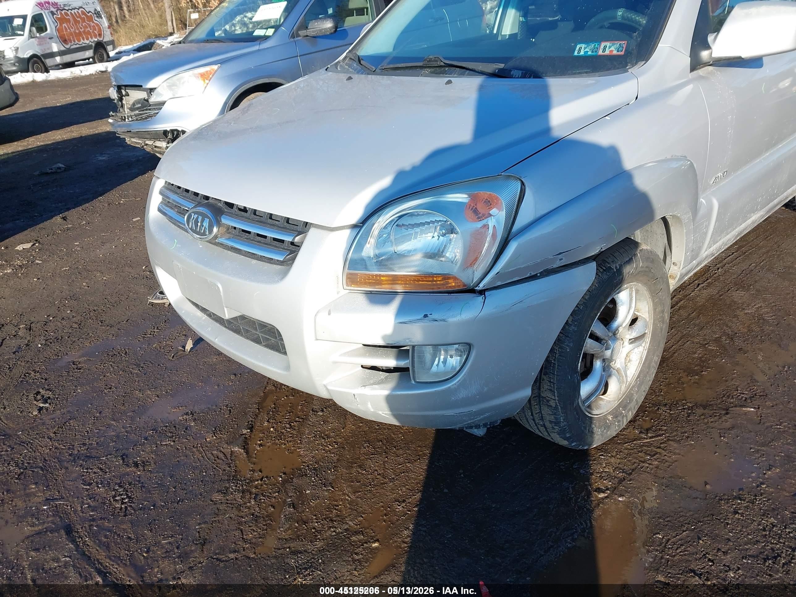 2005 Kia Sportage Ex V6/lx V6 Silver vin: KNDJE723X57063014