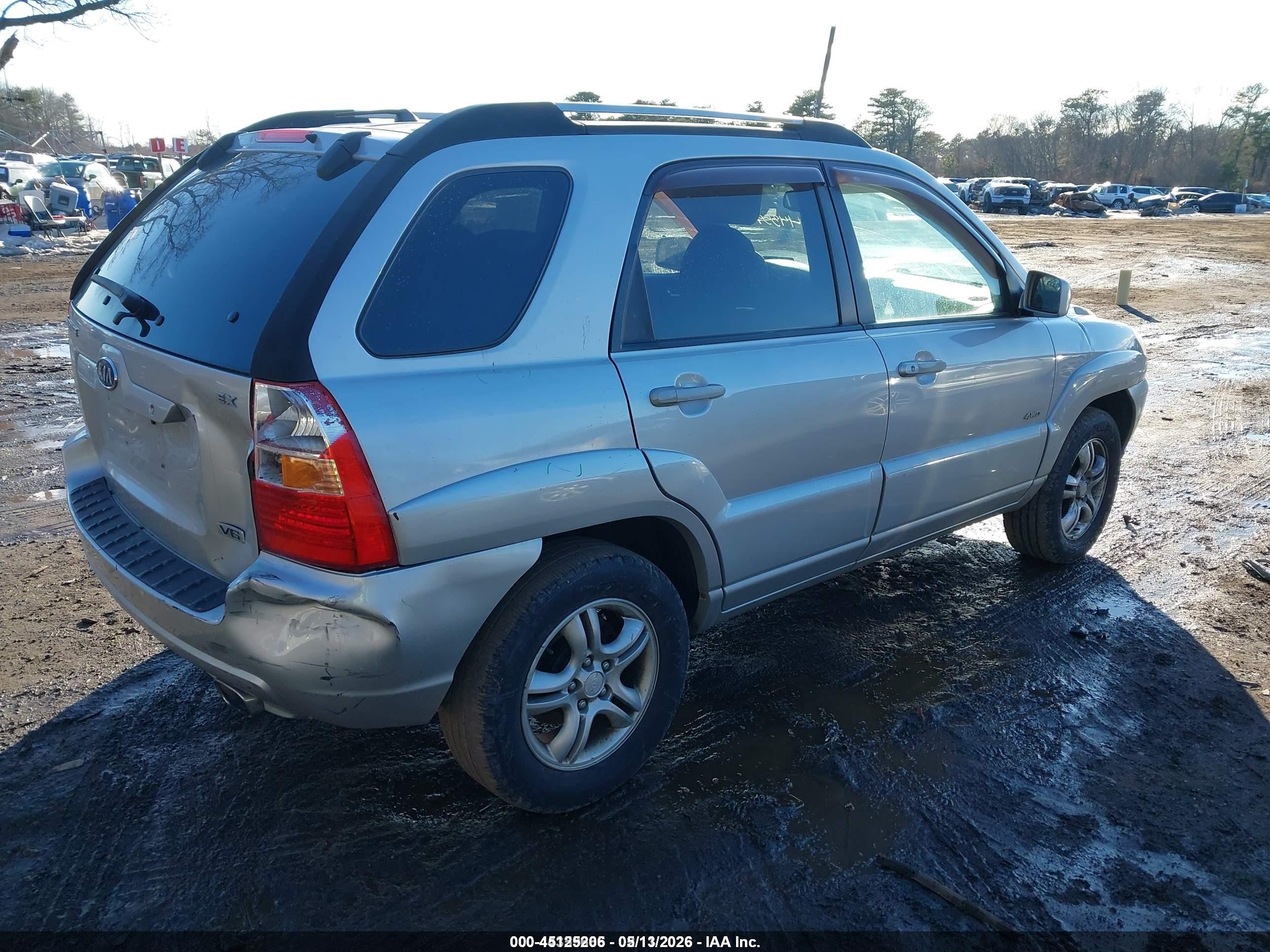 2005 Kia Sportage Ex V6/lx V6 Silver vin: KNDJE723X57063014