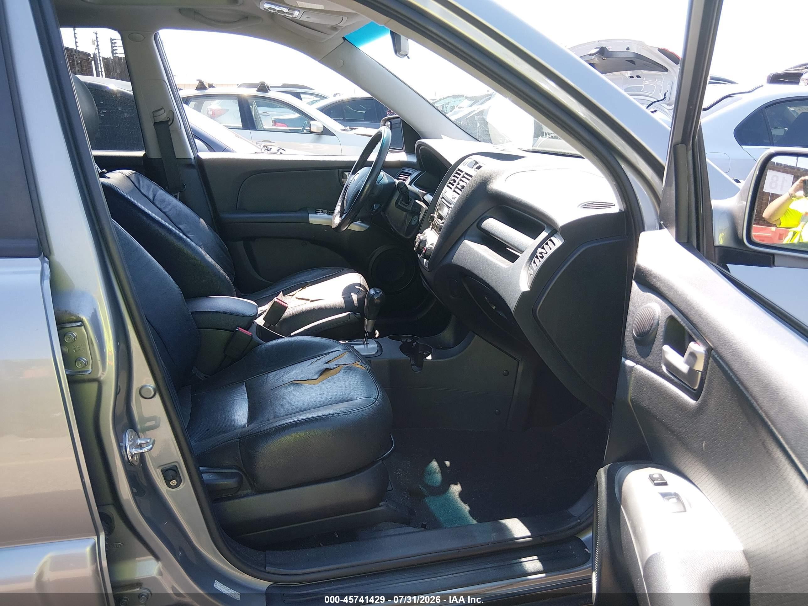 2008 Kia Sportage Ex V6 Gray vin: KNDJE723X87484123