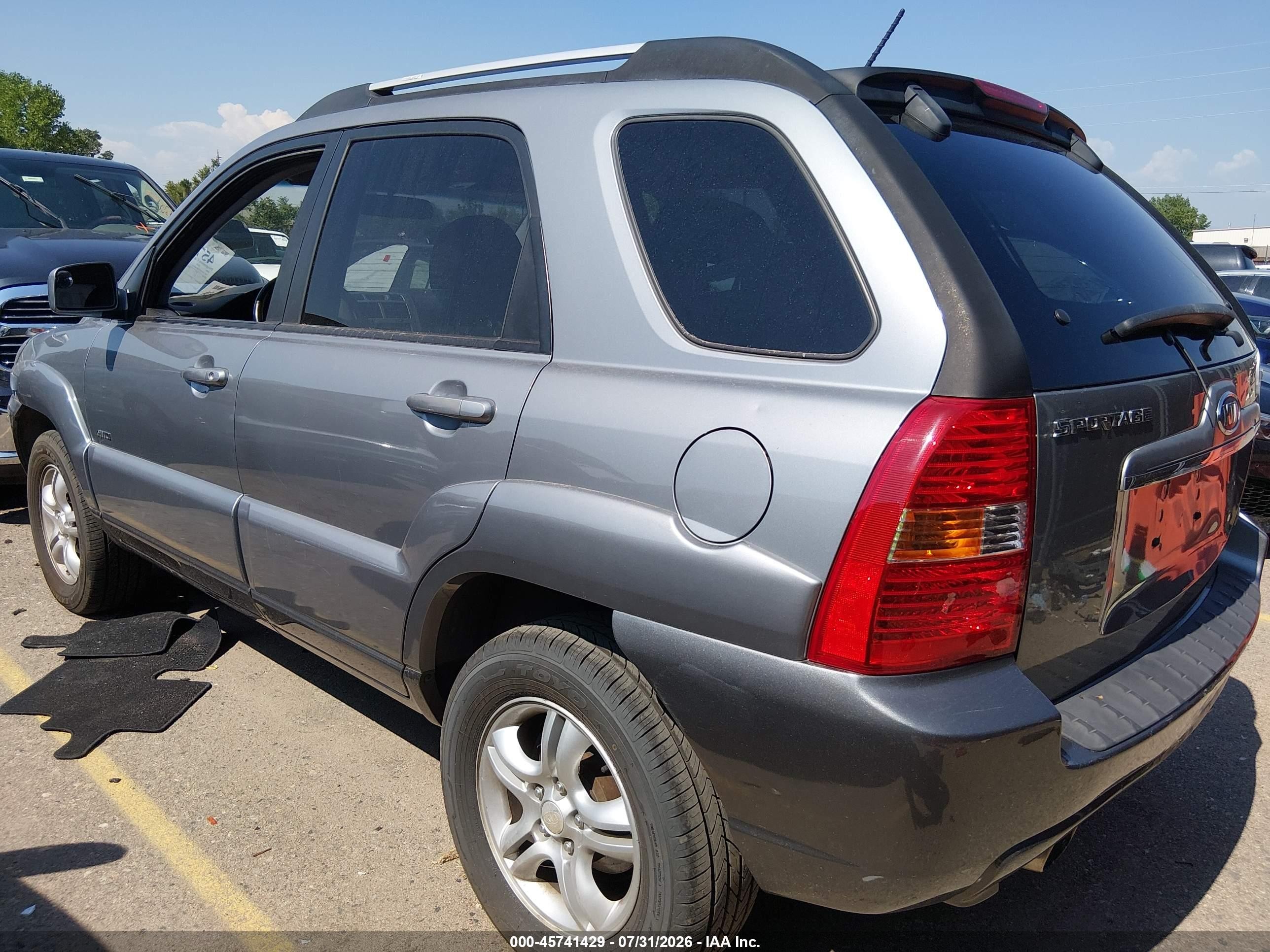 2008 Kia Sportage Ex V6 Gray vin: KNDJE723X87484123