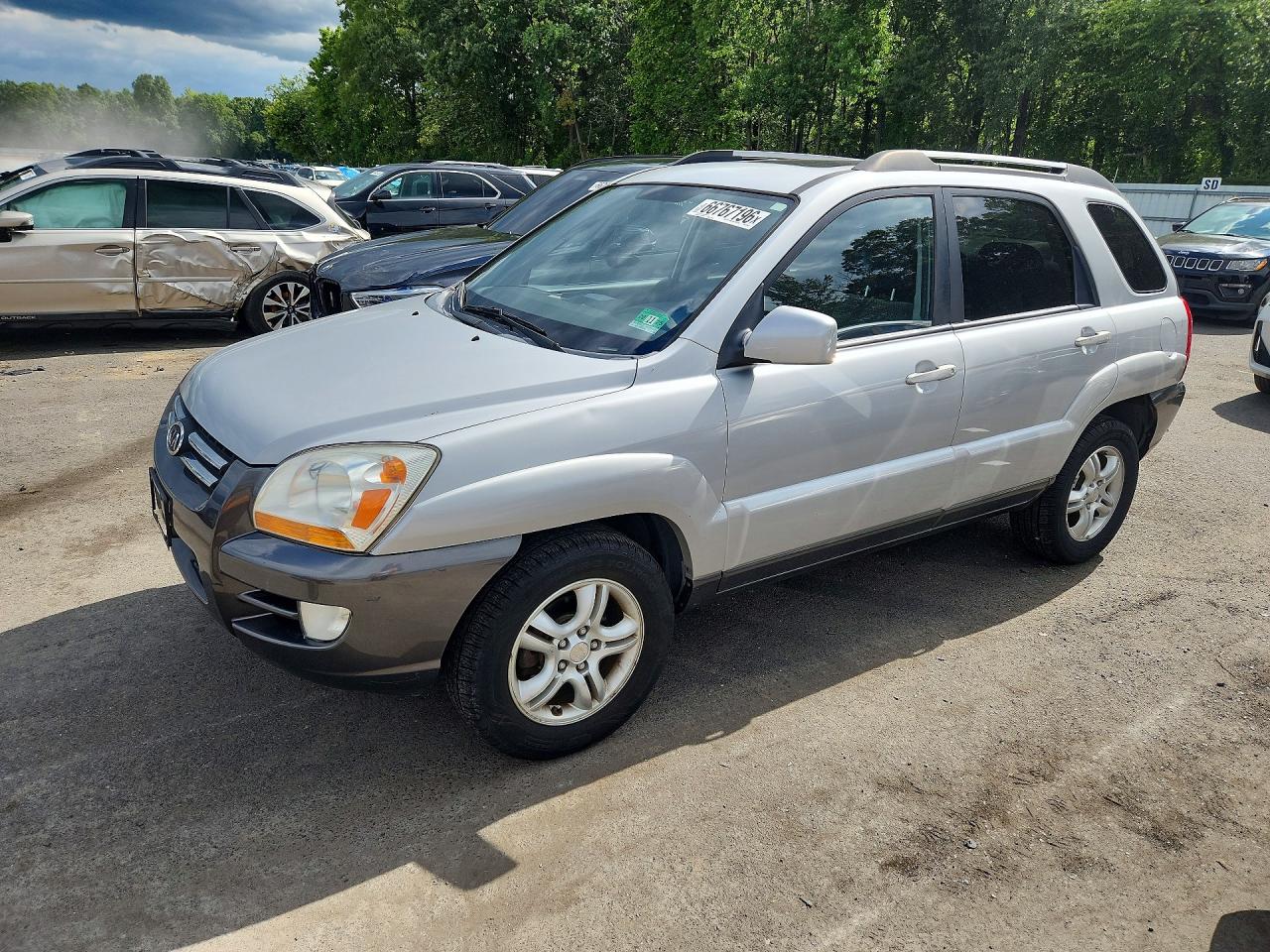 2008 Kia Sportage Lx Silver vin: KNDJE723X87529755
