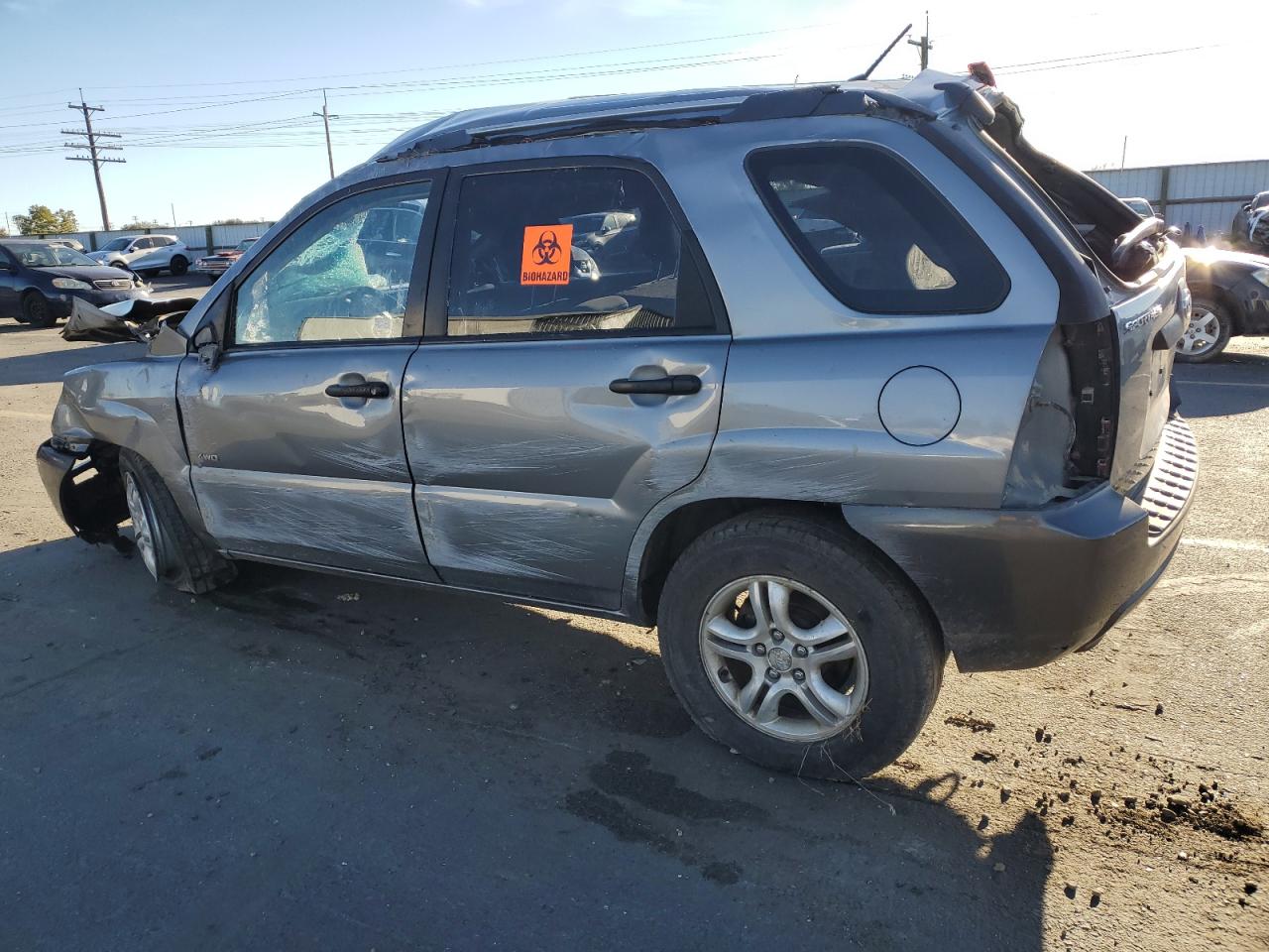 2006 Kia New Sportage Gray vin: KNDJE724967285988