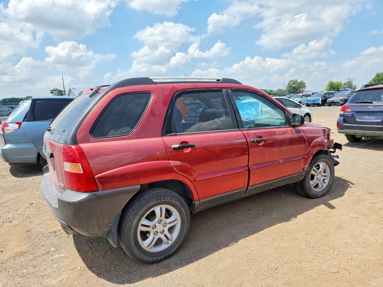 2005 Kia Sportage Lx Burgundy vin: KNDJF723057100181