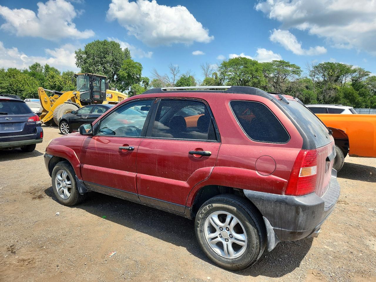 2005 Kia Sportage Lx Burgundy vin: KNDJF723057100181