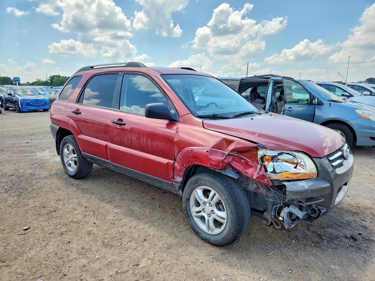 2005 Kia Sportage Lx Burgundy vin: KNDJF723057100181