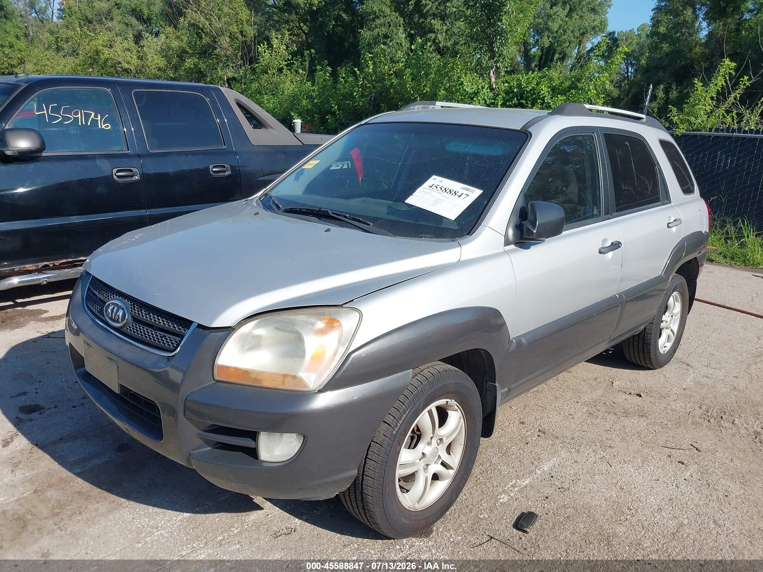 2006 Kia Sportage Ex V6/lx V6 Silver vin: KNDJF723067290341
