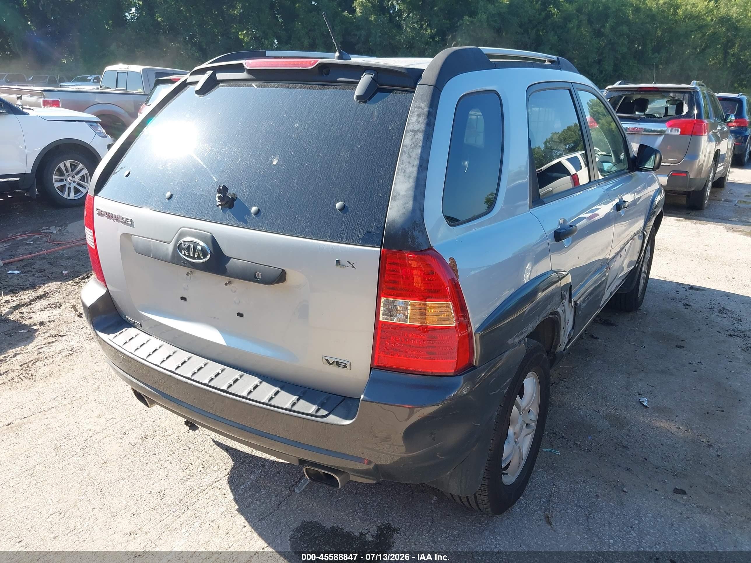 2006 Kia Sportage Ex V6/lx V6 Silver vin: KNDJF723067290341