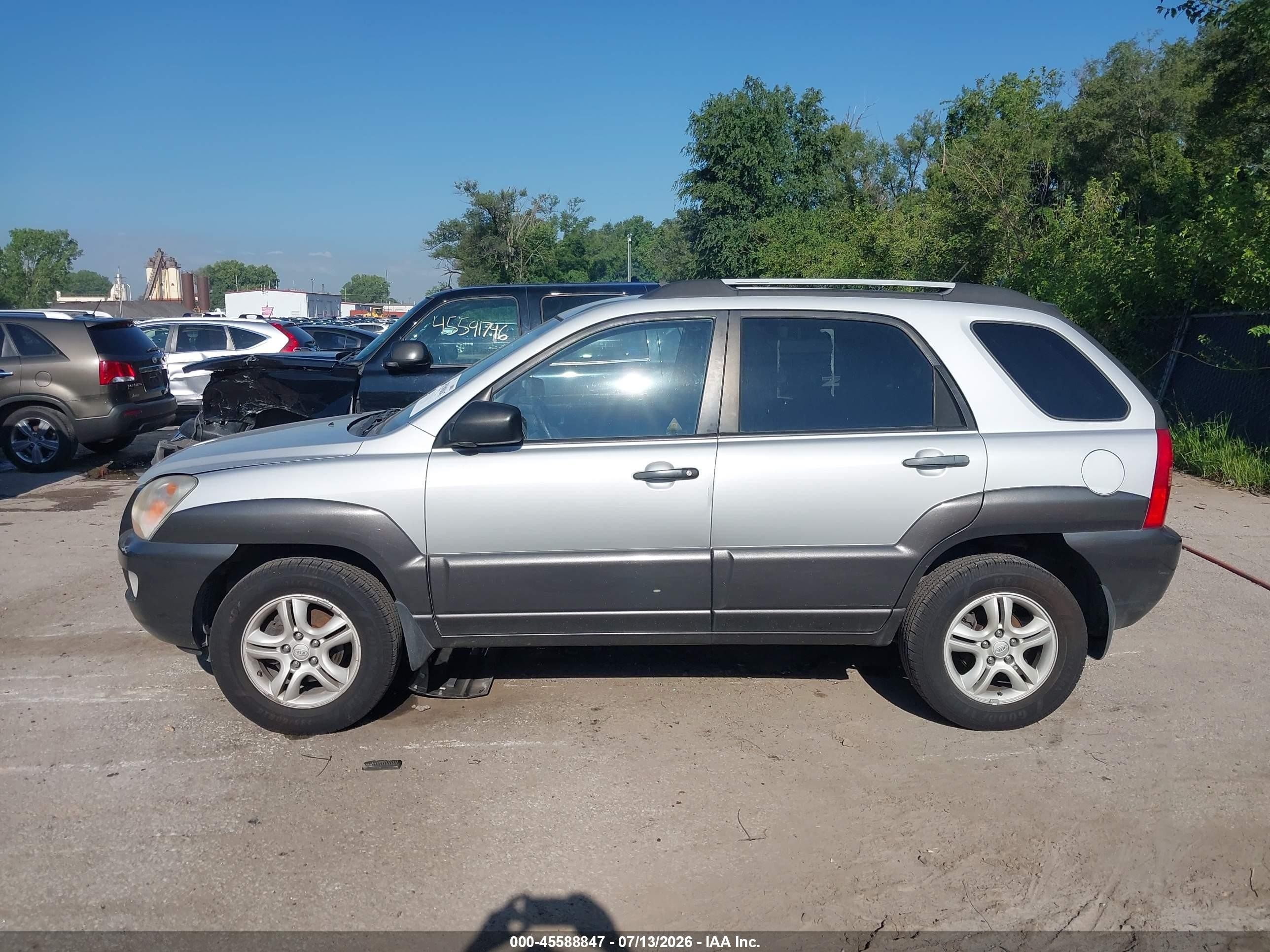 2006 Kia Sportage Ex V6/lx V6 Silver vin: KNDJF723067290341