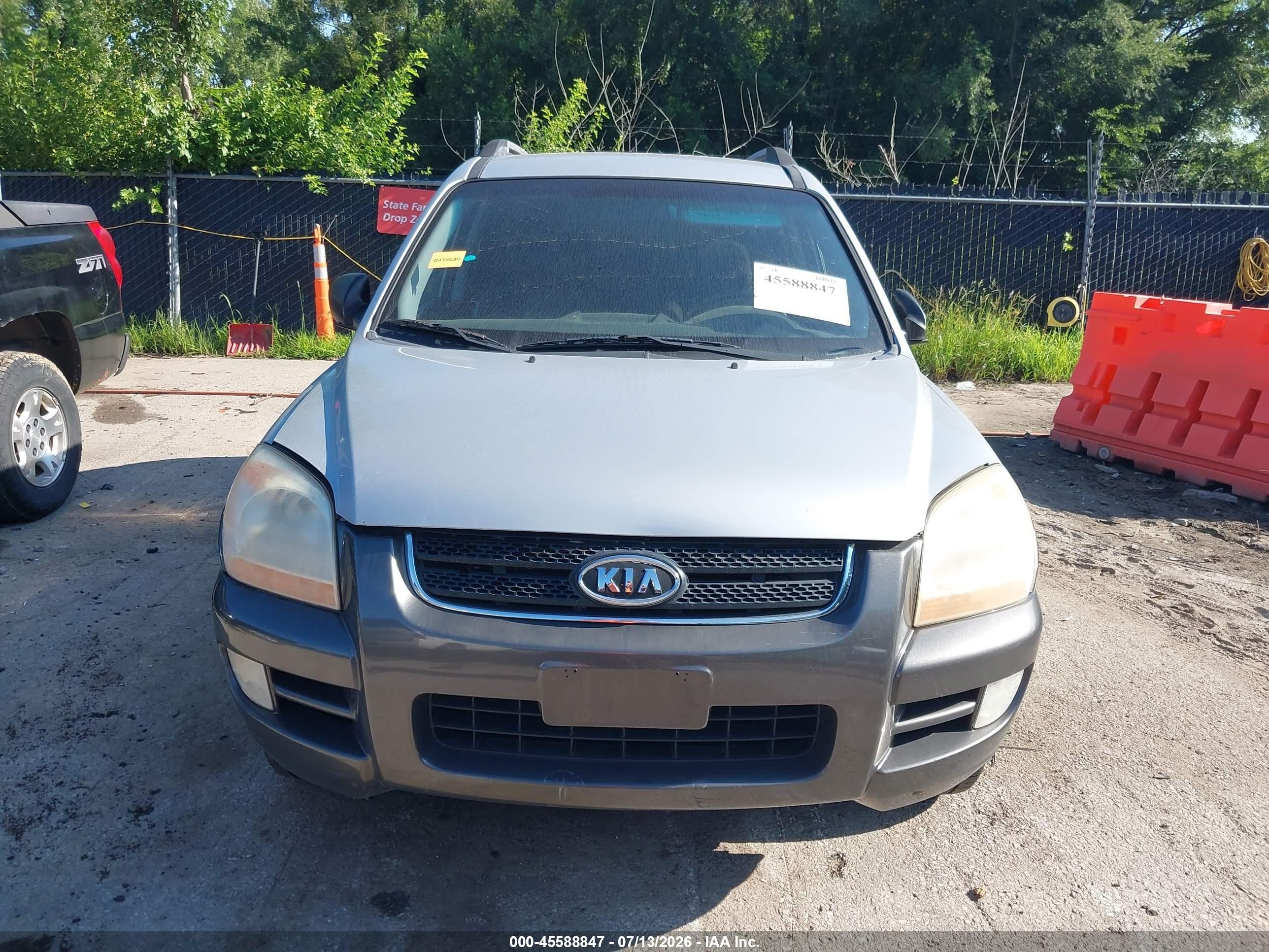 2006 Kia Sportage Ex V6/lx V6 Silver vin: KNDJF723067290341