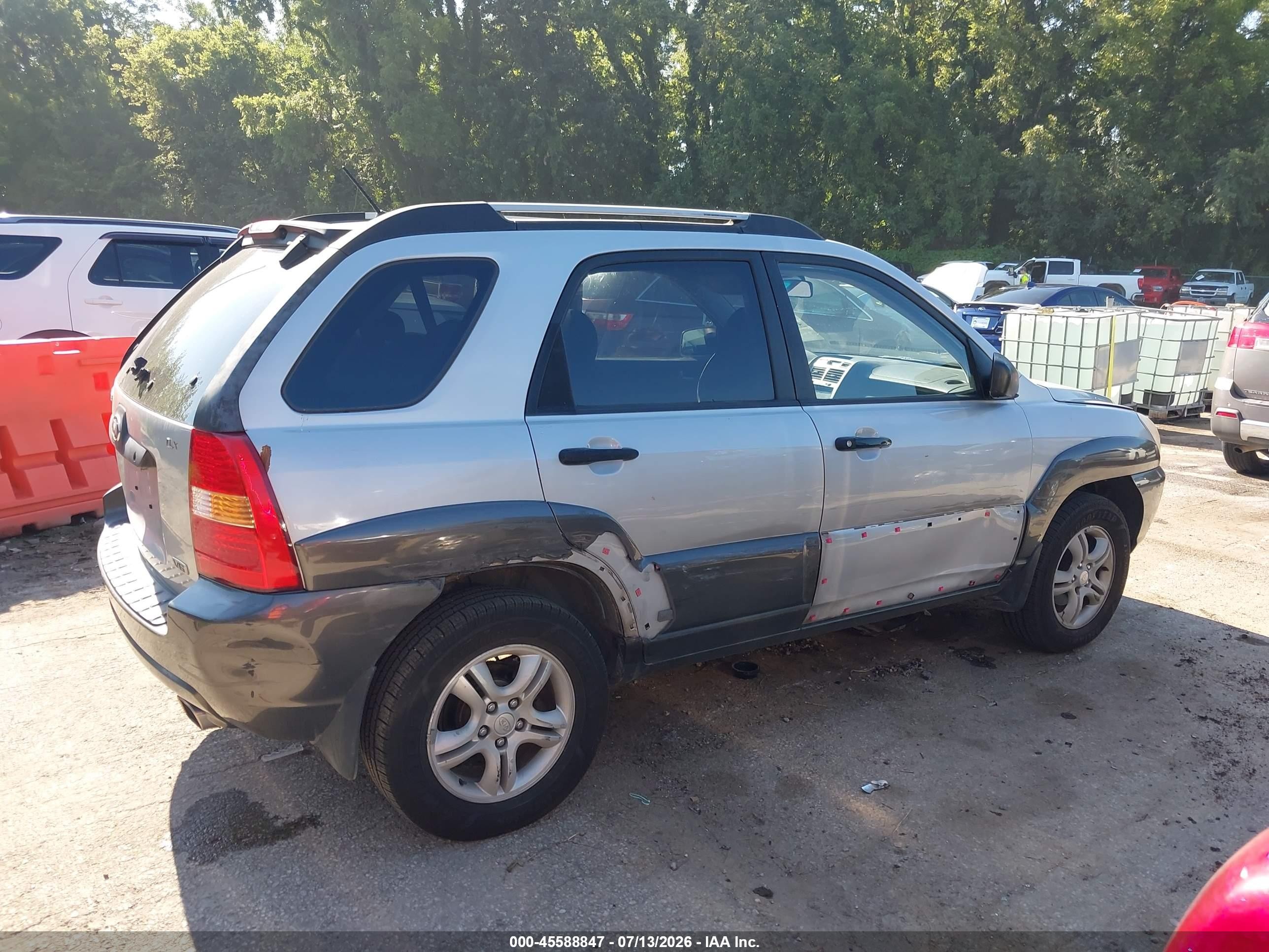 2006 Kia Sportage Ex V6/lx V6 Silver vin: KNDJF723067290341