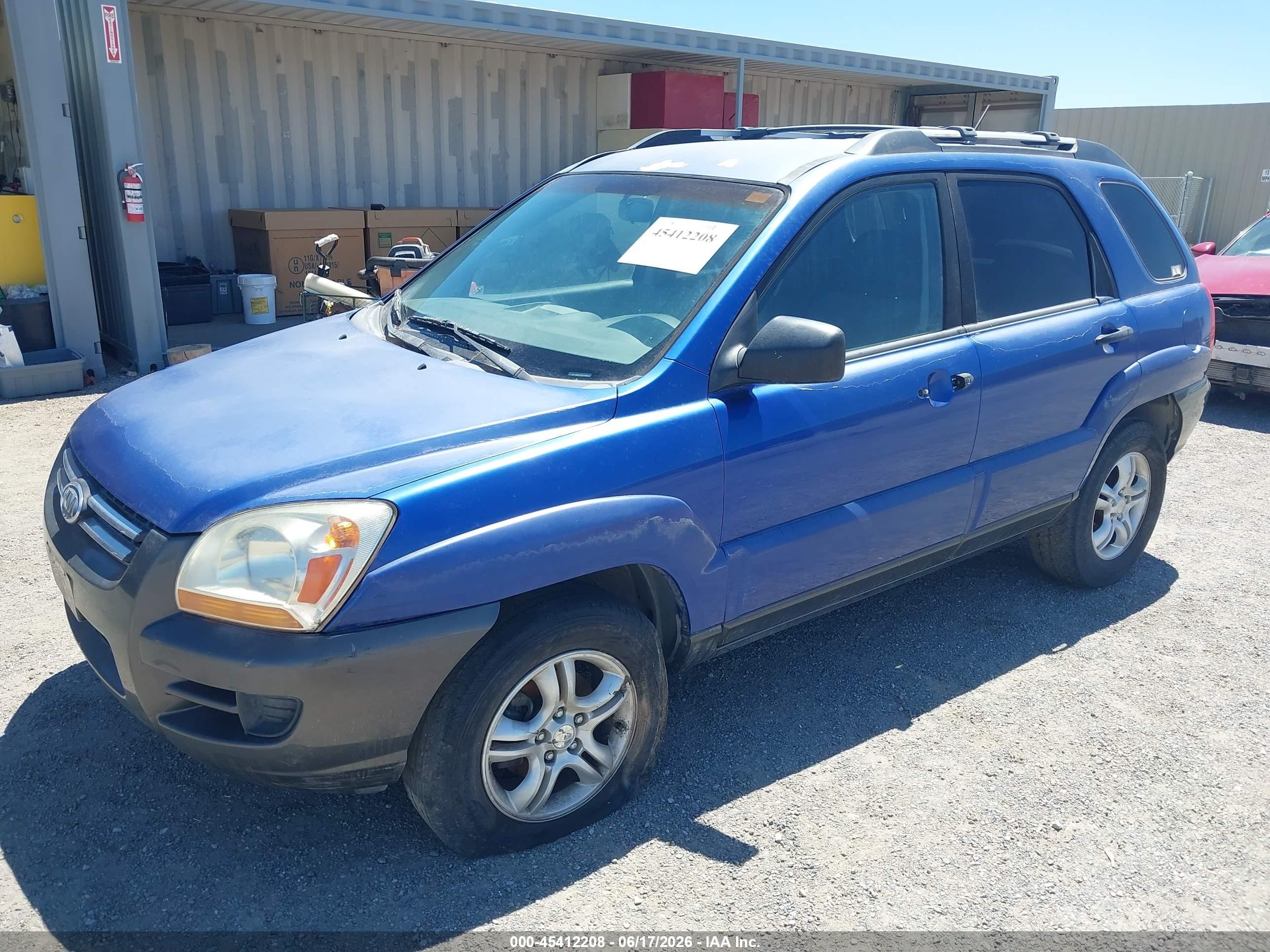 2005 Kia Sportage Ex V6/lx V6 Blue vin: KNDJF723157128362