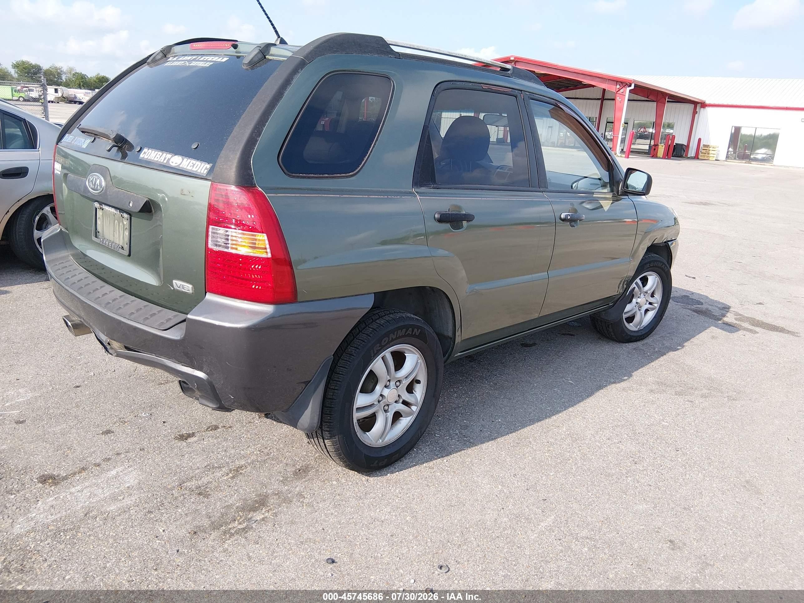 2006 Kia Sportage Ex V6/lx V6 Green vin: KNDJF723167174016