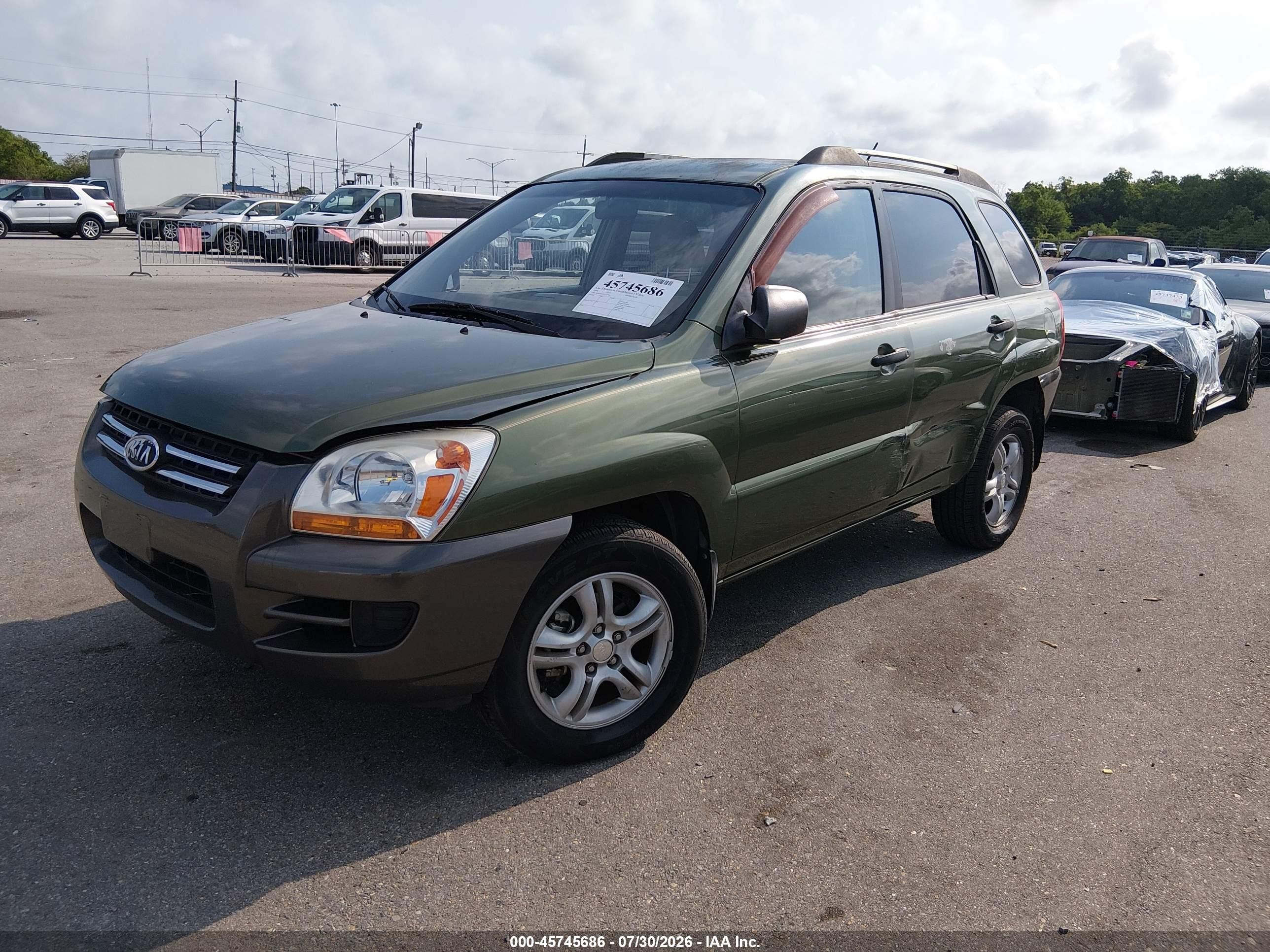 2006 Kia Sportage Ex V6/lx V6 Green vin: KNDJF723167174016