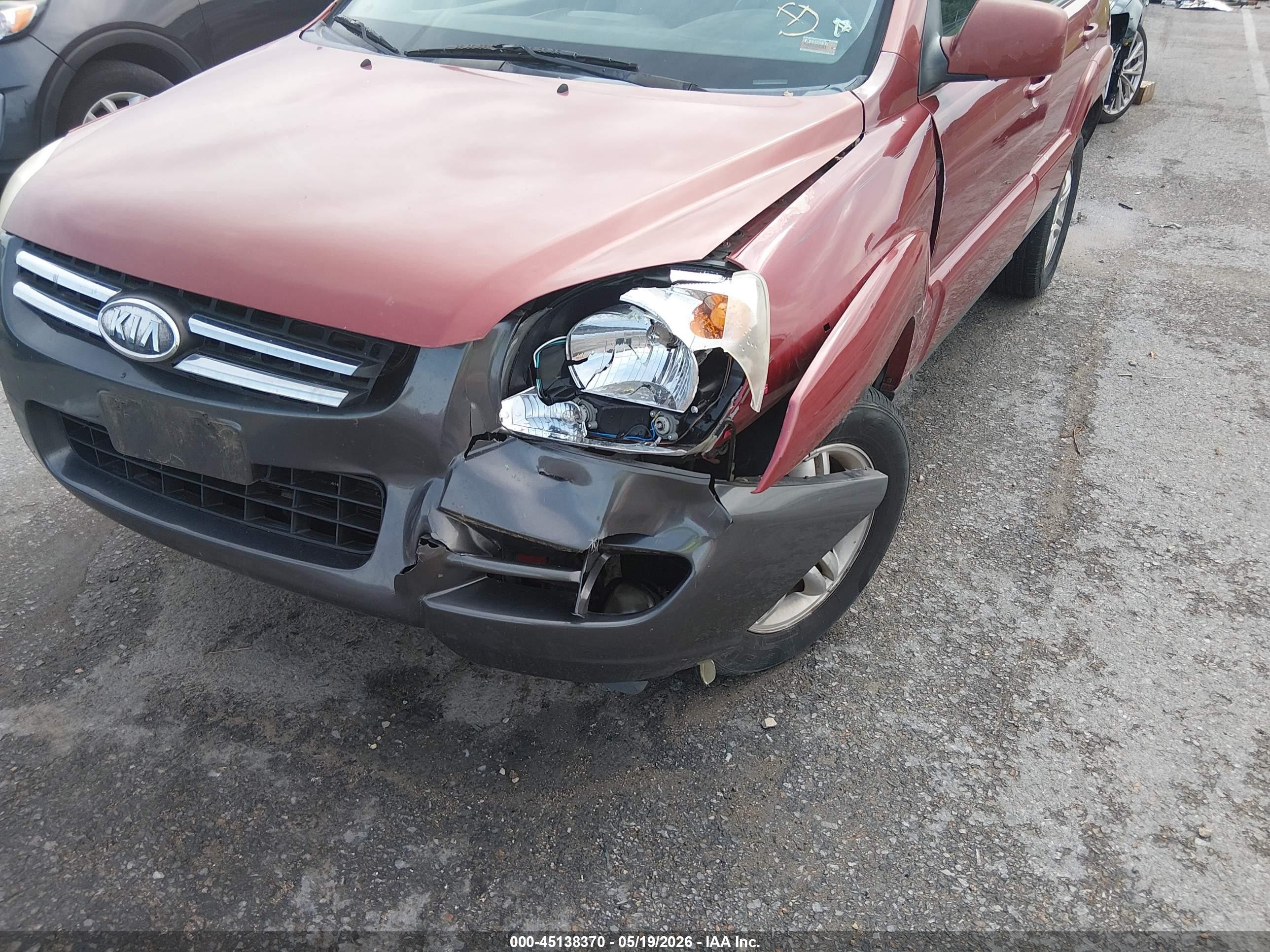 2007 Kia Sportage Ex V6 Orange vin: KNDJF723177350127